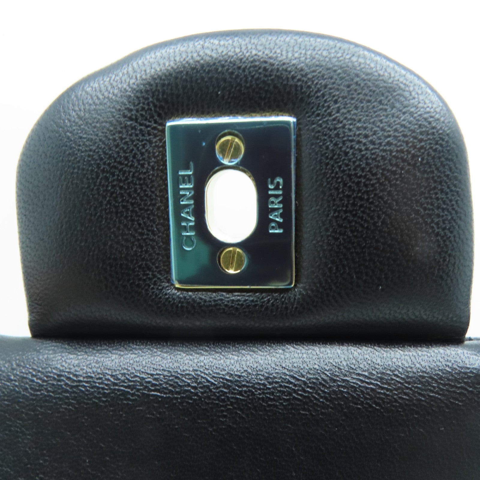 CHANEL 菱格羊皮皮革Classic Jumbo金扣肩背袋黑色