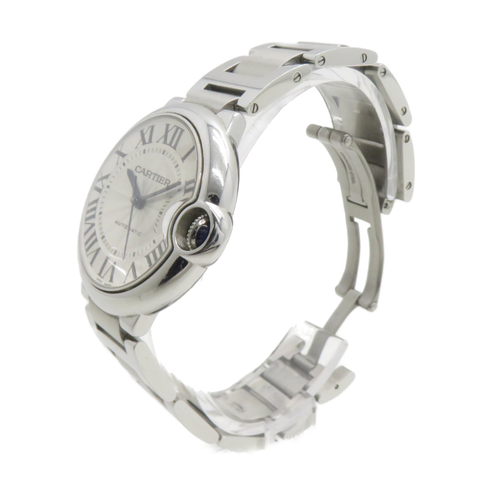 CARTIER Ballon Bleu de Cartier不鏽鋼自動機芯手錶白色