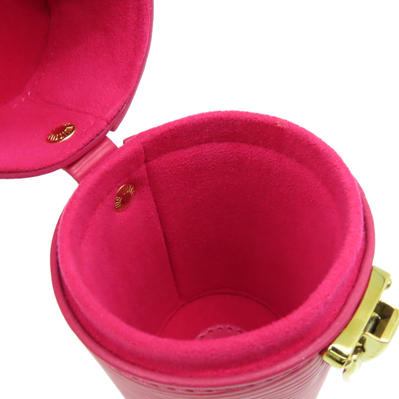 LOUIS VUITTON Epi Travel Case金扣香水盒粉紅色
