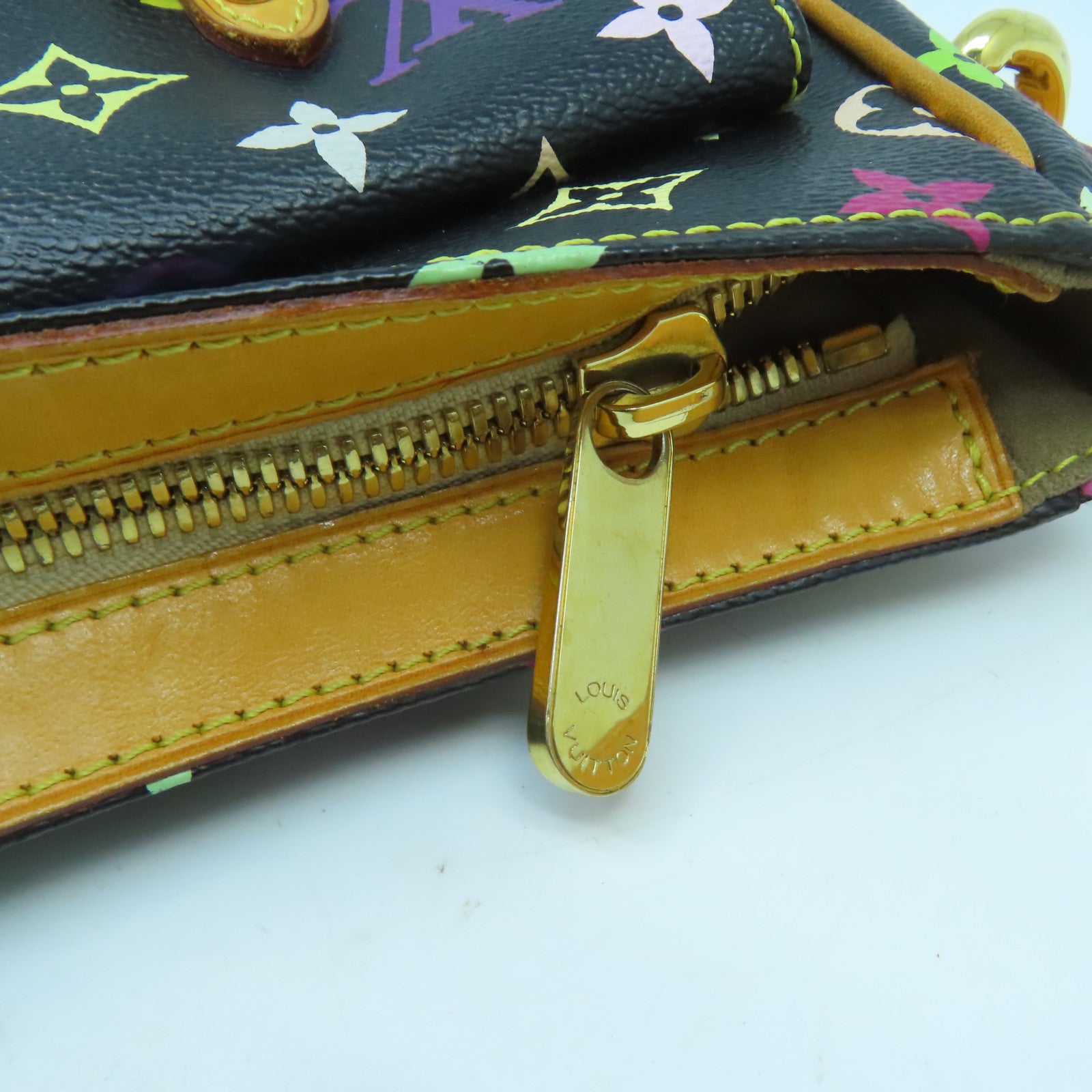 LOUIS VUITTON Monogram Multicolore Lodge PM金扣肩背袋黑色/彩色