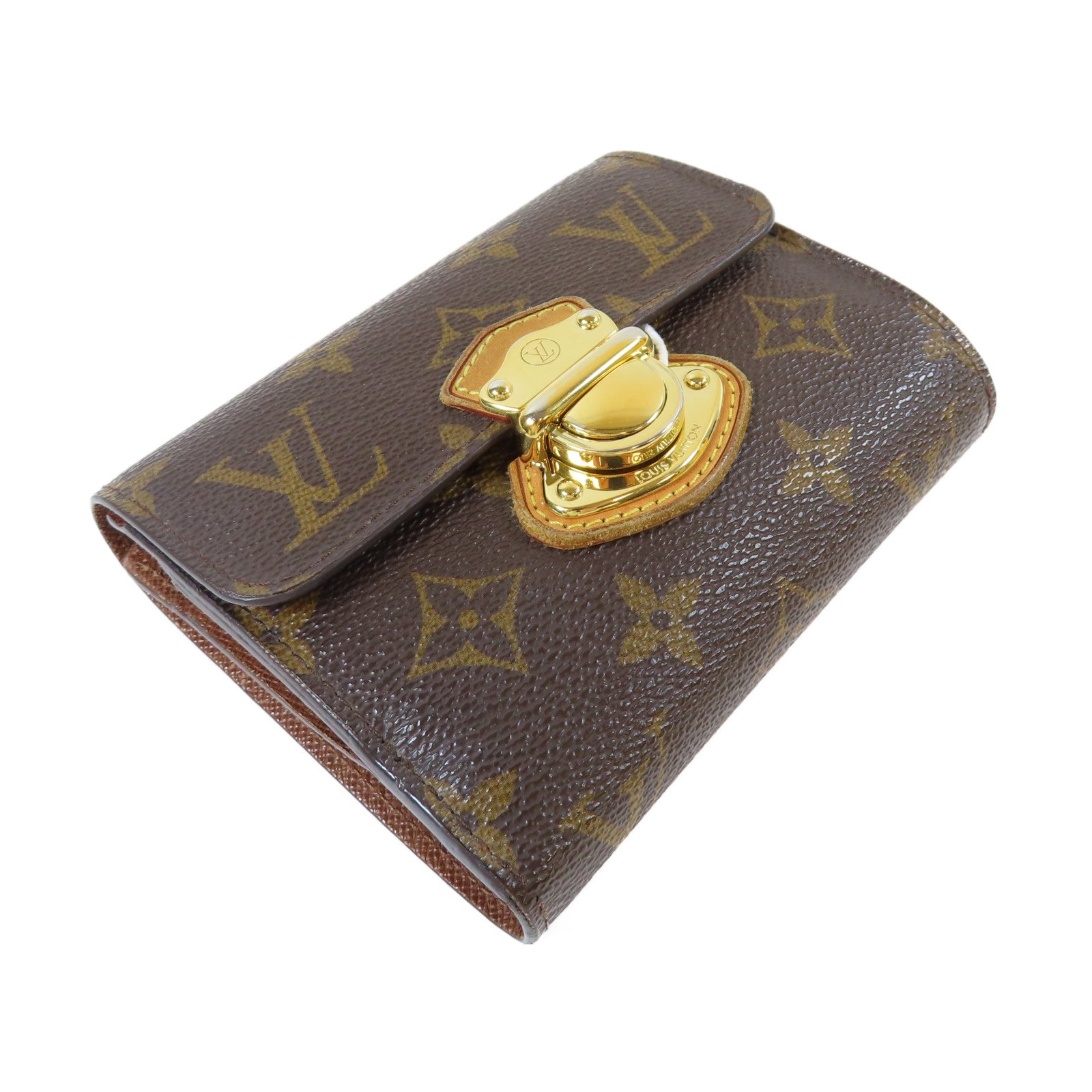 LOUIS VUITTON Monogram Portefeuille Joey金扣錢包啡色