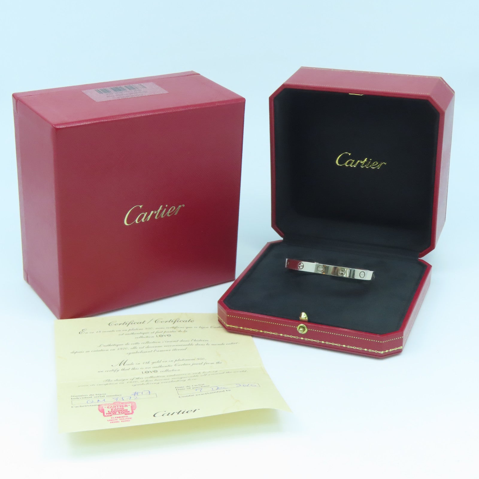 CARTIER 18K white gold Love Bracelet bracelet Cartier#17