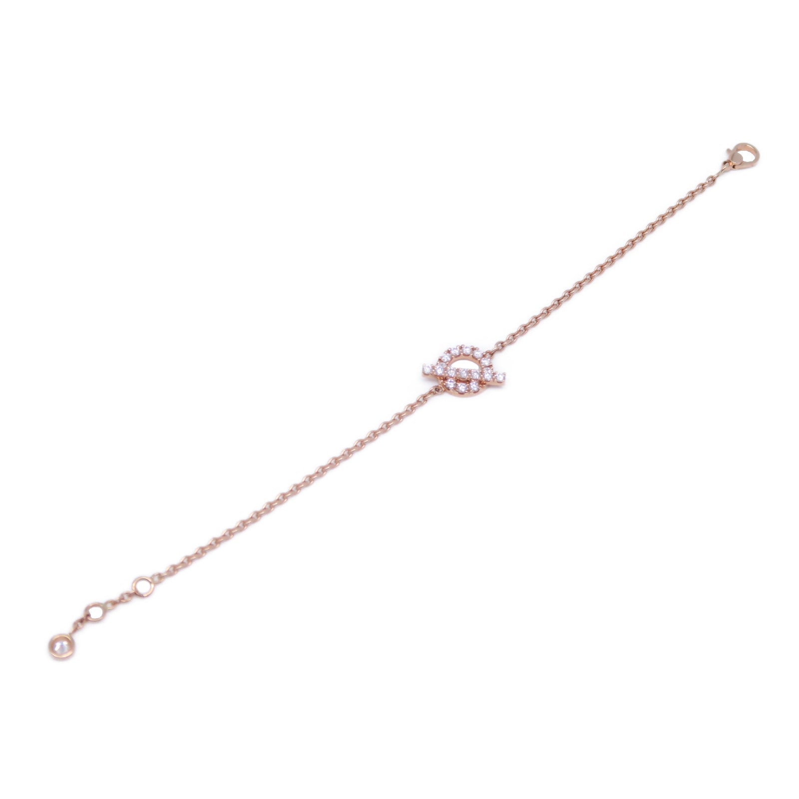 HERMES 18K玫瑰金Finesse Bracelet 0.55ct鑽石手鏈
