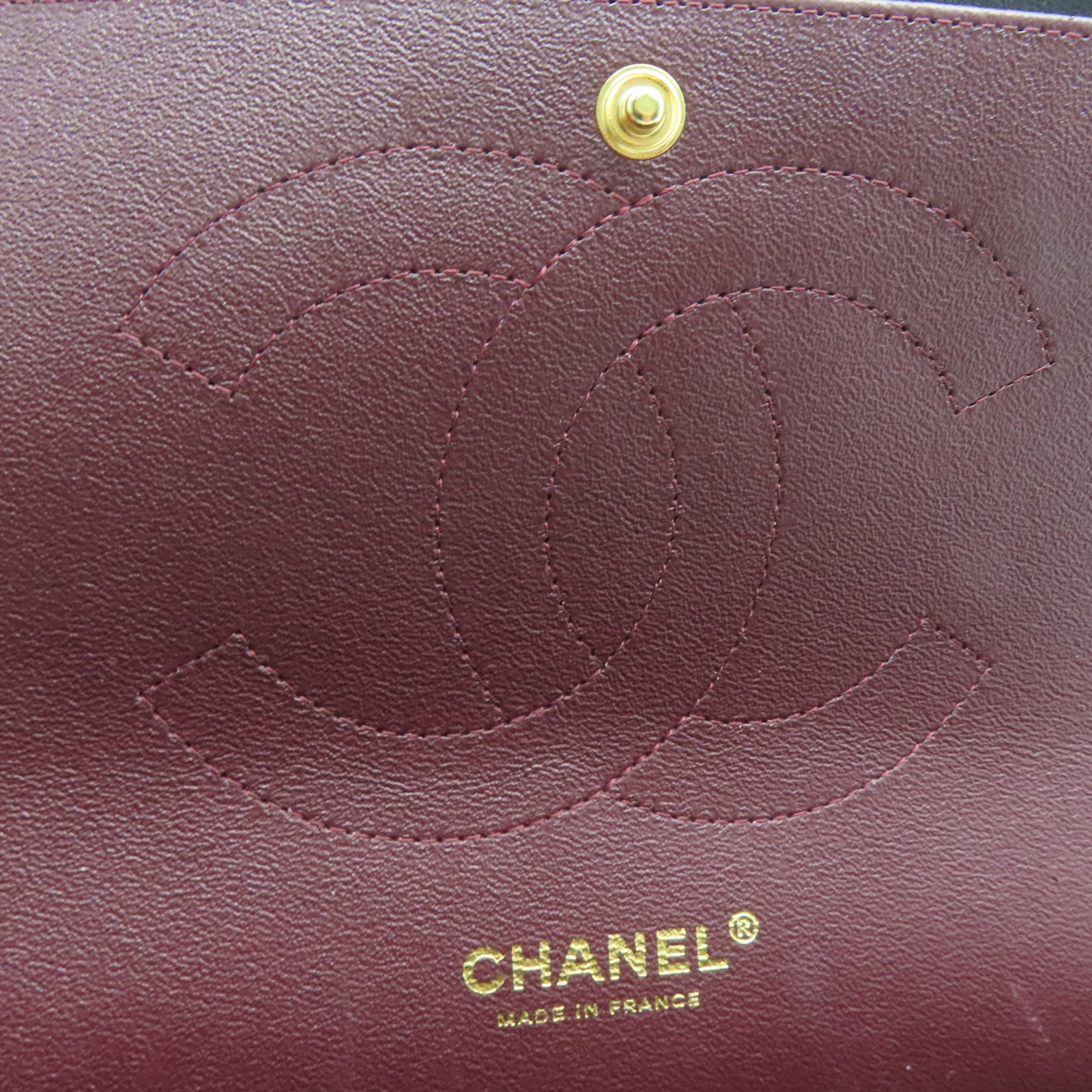 CHANEL 菱格羊皮皮革Classic Jumbo金扣肩背袋黑色