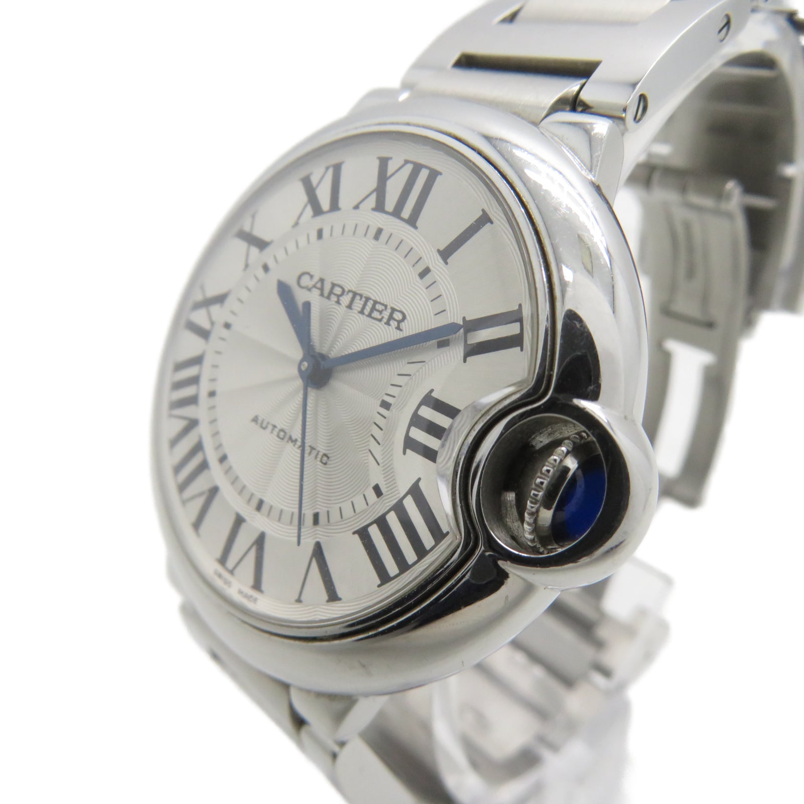 CARTIER Ballon Bleu de Cartier不鏽鋼自動機芯手錶白色