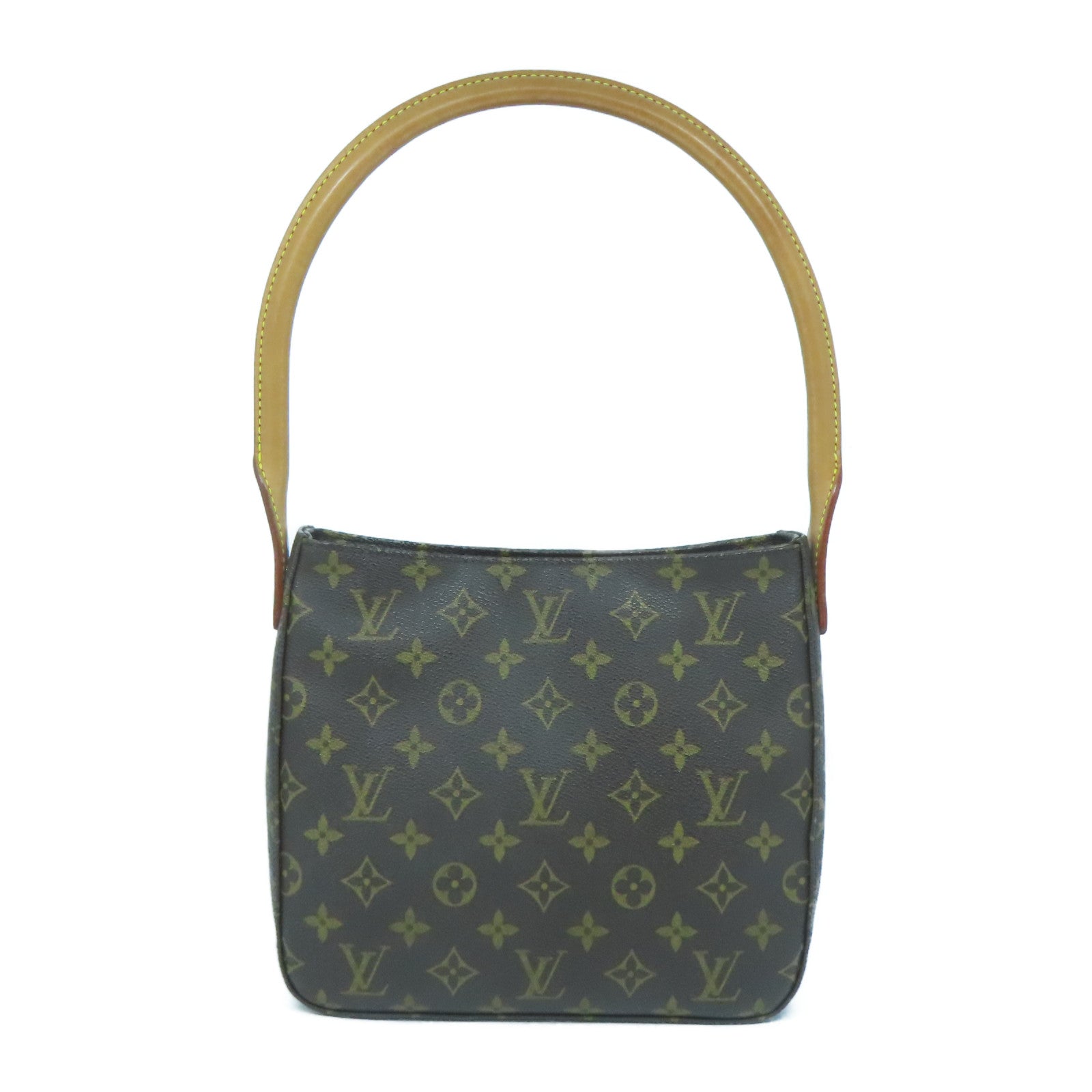 LOUIS VUITTON Monogram Looping MM金扣肩背袋啡色