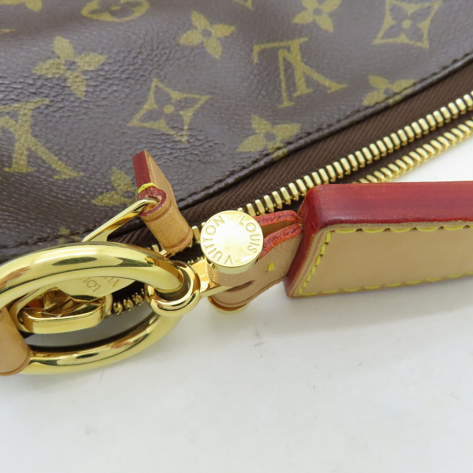 LOUIS VUITTON Monogram Graceful PM金扣手挽袋啡色