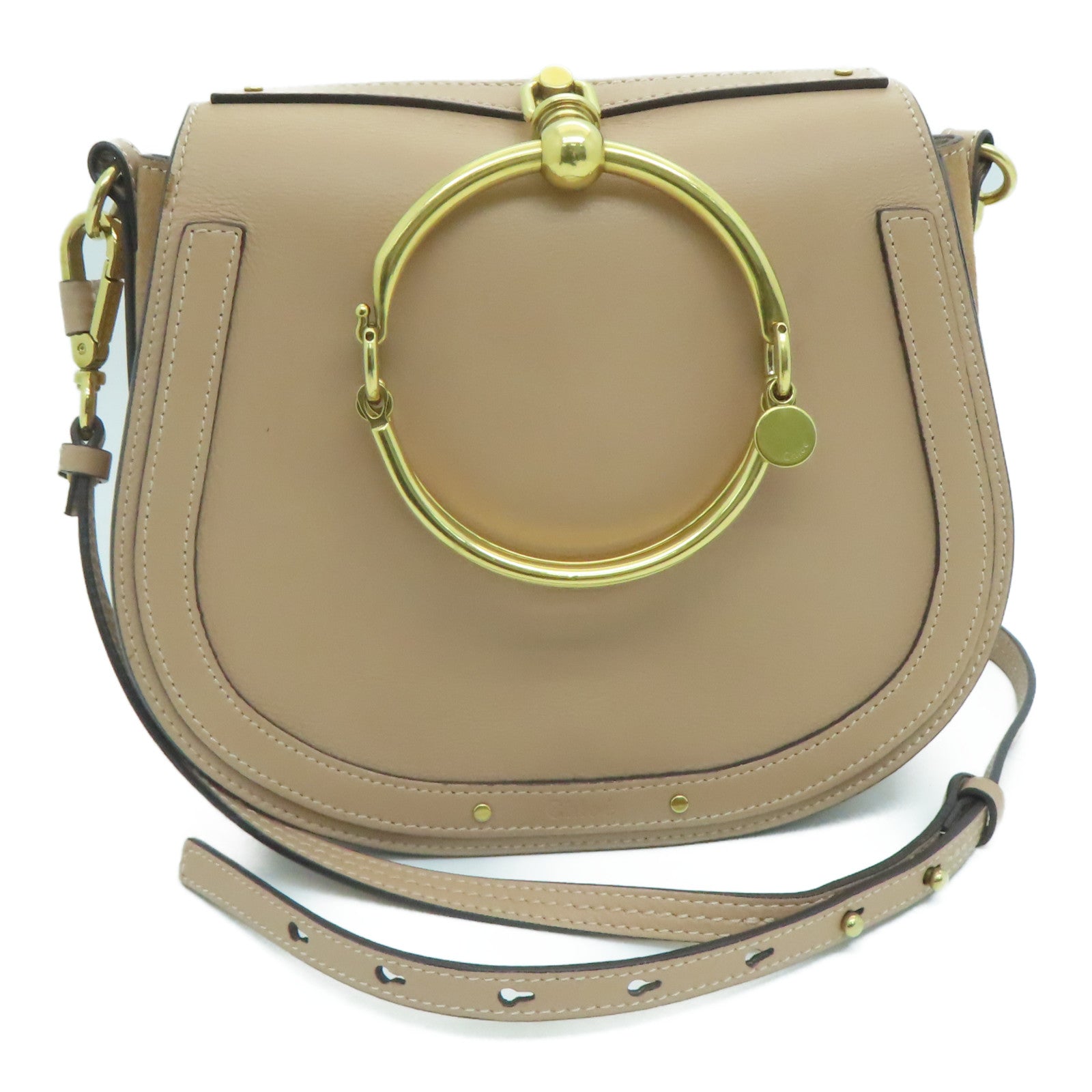 Chloe 牛皮皮革Shoulder Bag肩背袋裸色