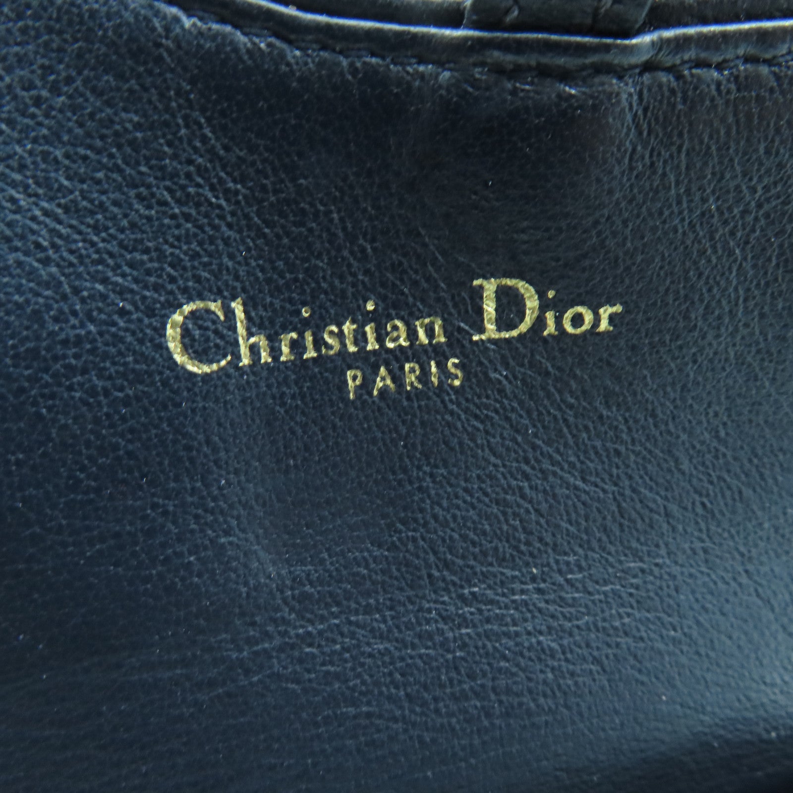 Dior 【激減優惠】帆布Card Case With Chain金扣鏈帶肩背袋藍色