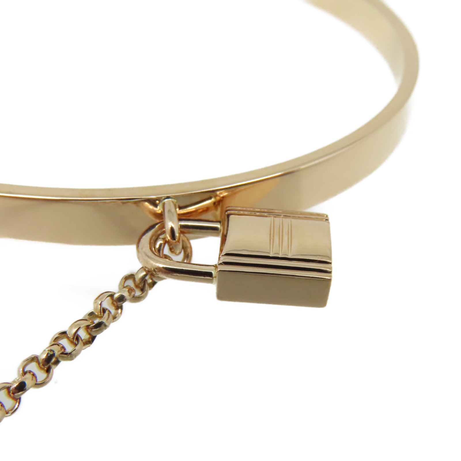 HERMES 18K玫瑰金Double Kelly Clochette Jonc PM Bangle手鐲