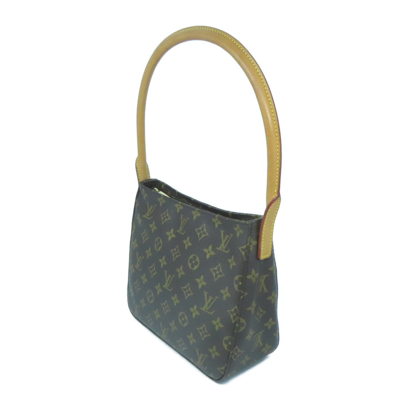 LOUIS VUITTON Monogram Looping MM金扣肩背袋啡色