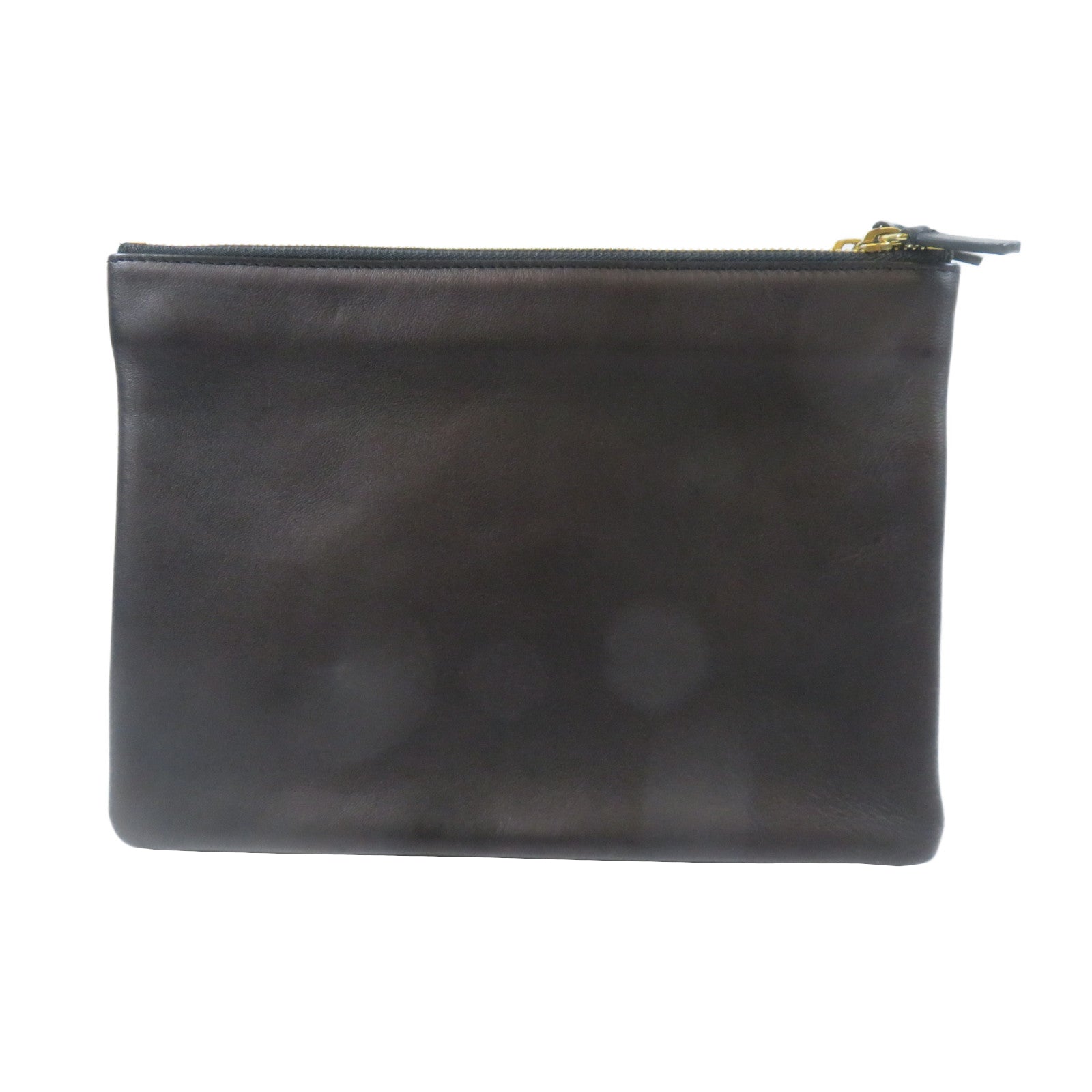 CELINE 牛皮皮革Trio金扣肩背袋黑色