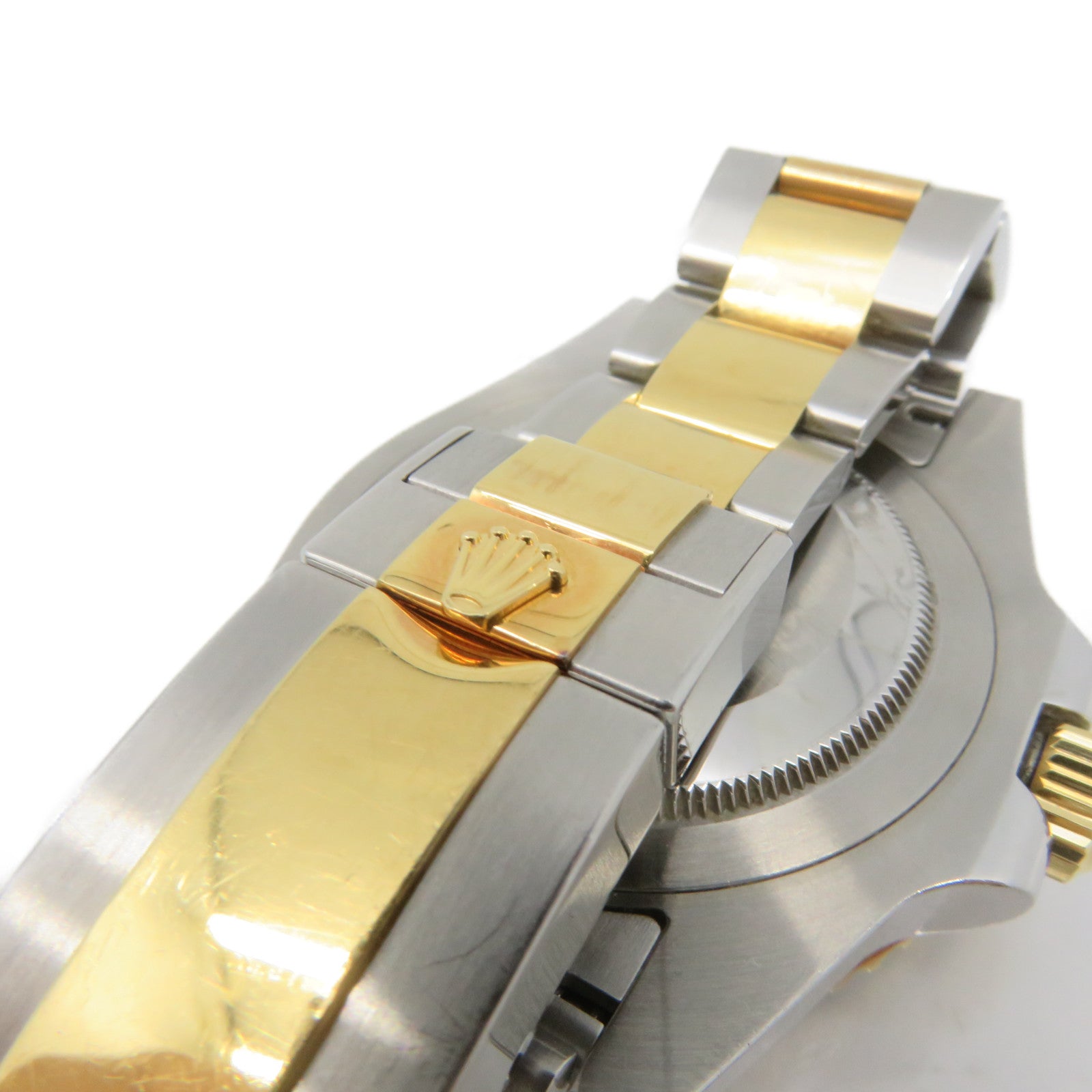 ROLEX GMT MasterⅡ Watch 18K黃金/不鏽鋼自動機芯手錶黑色