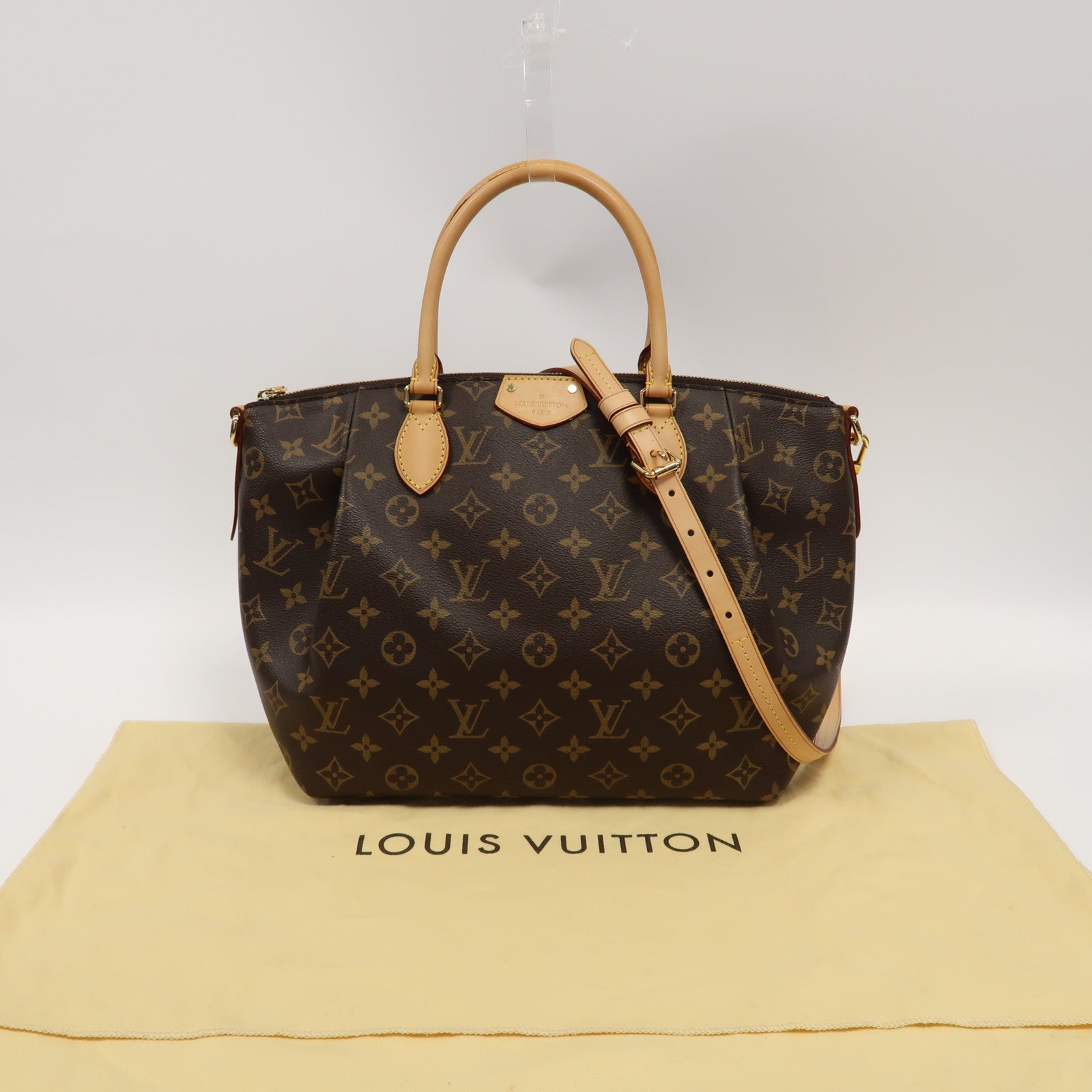 LOUIS VUITTON Monogram Turenne MM金扣手挽肩背兩用袋啡色