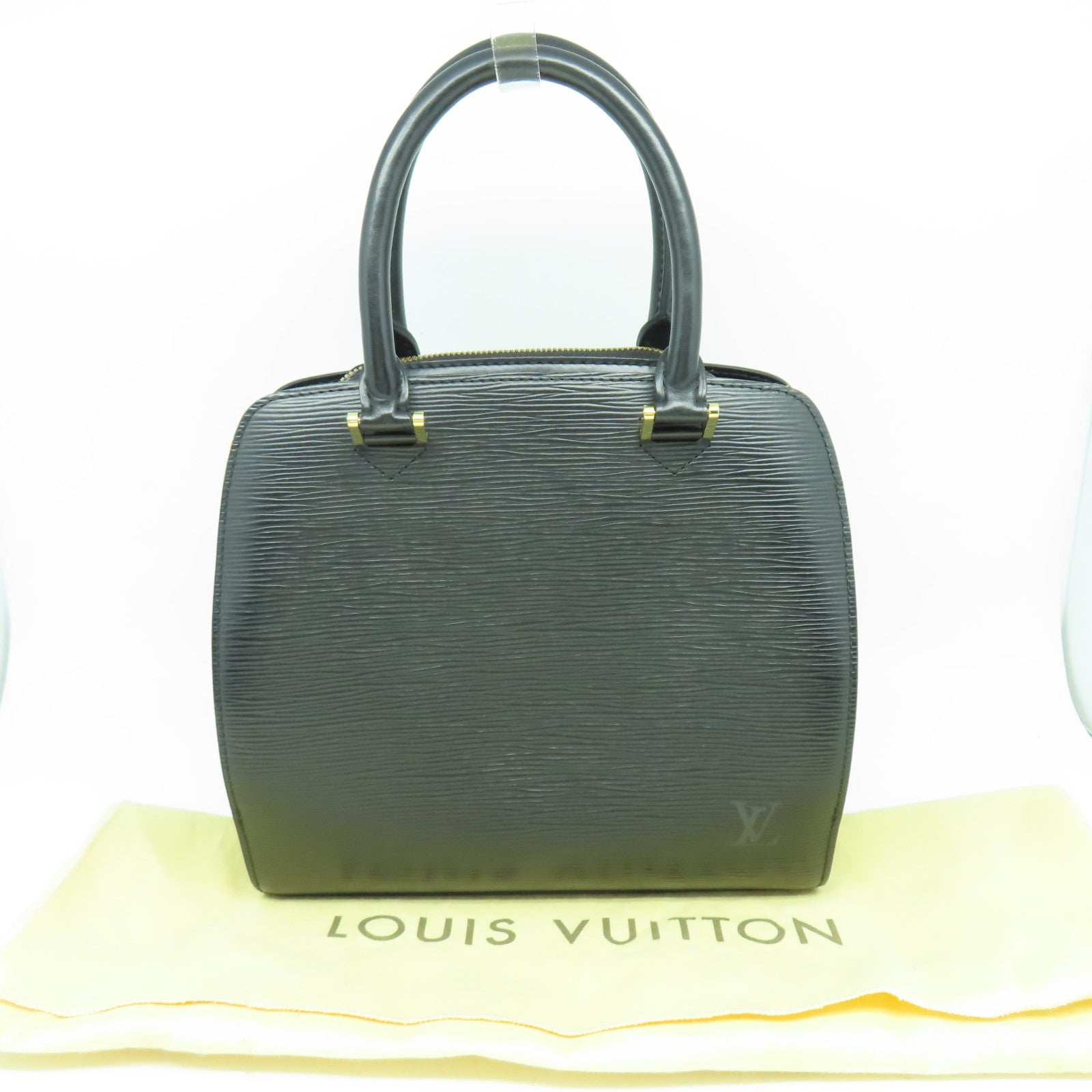 LOUIS VUITTON Epi Pont Neuf金扣手挽袋黑色