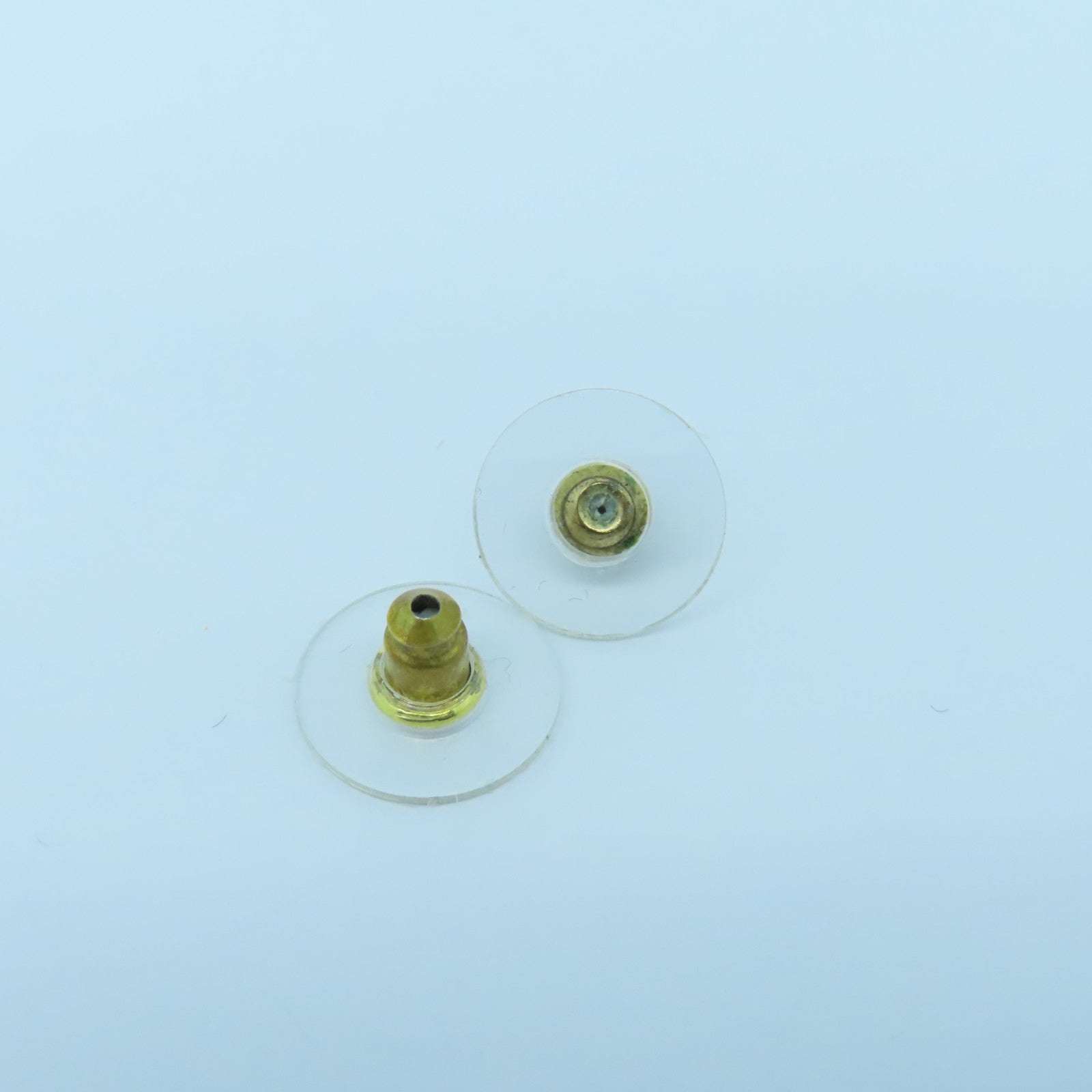 CHANEL PVC Earrings Green/Gold