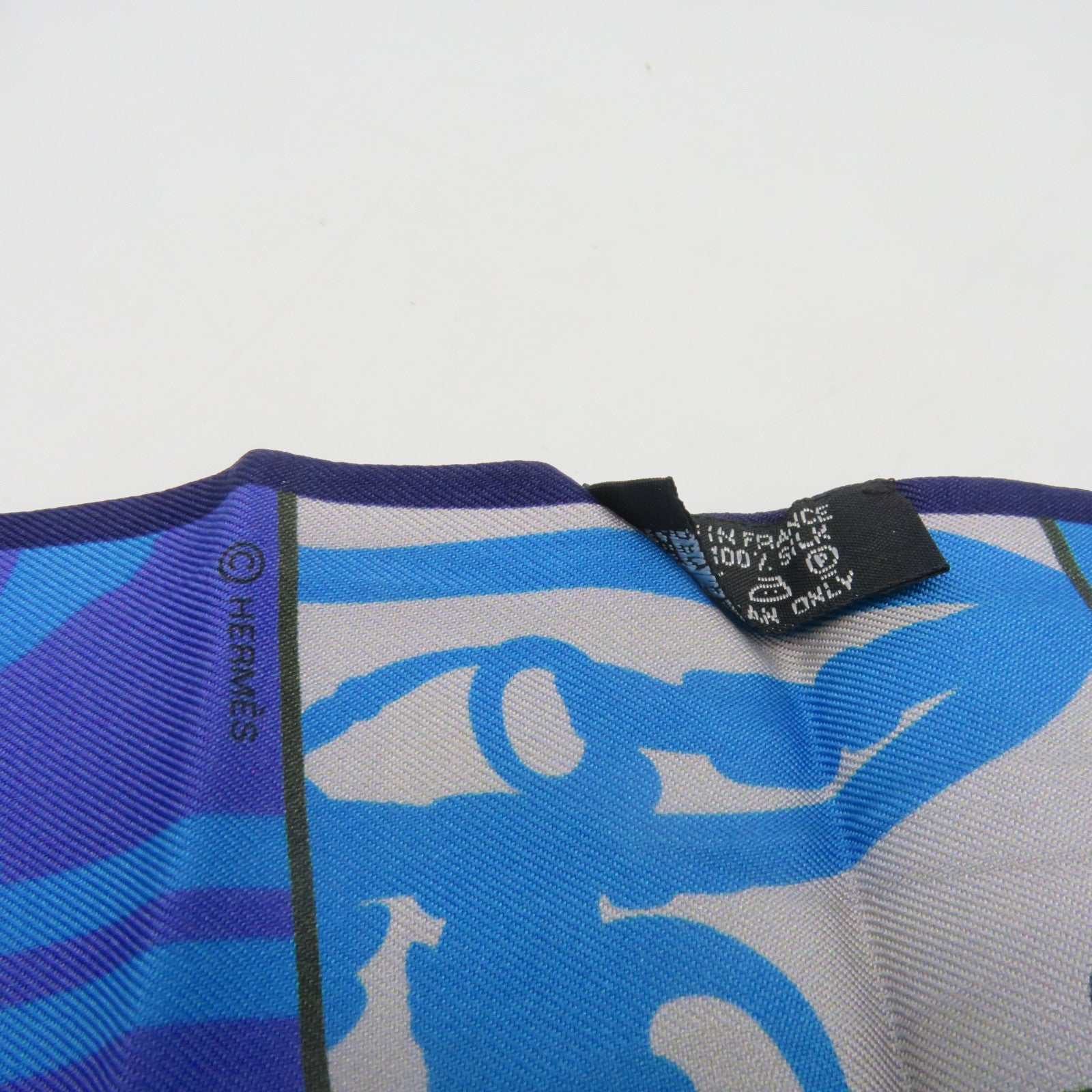 HERMES 絲質Twilly Scarf絲巾藍色/綠色/灰色/彩色