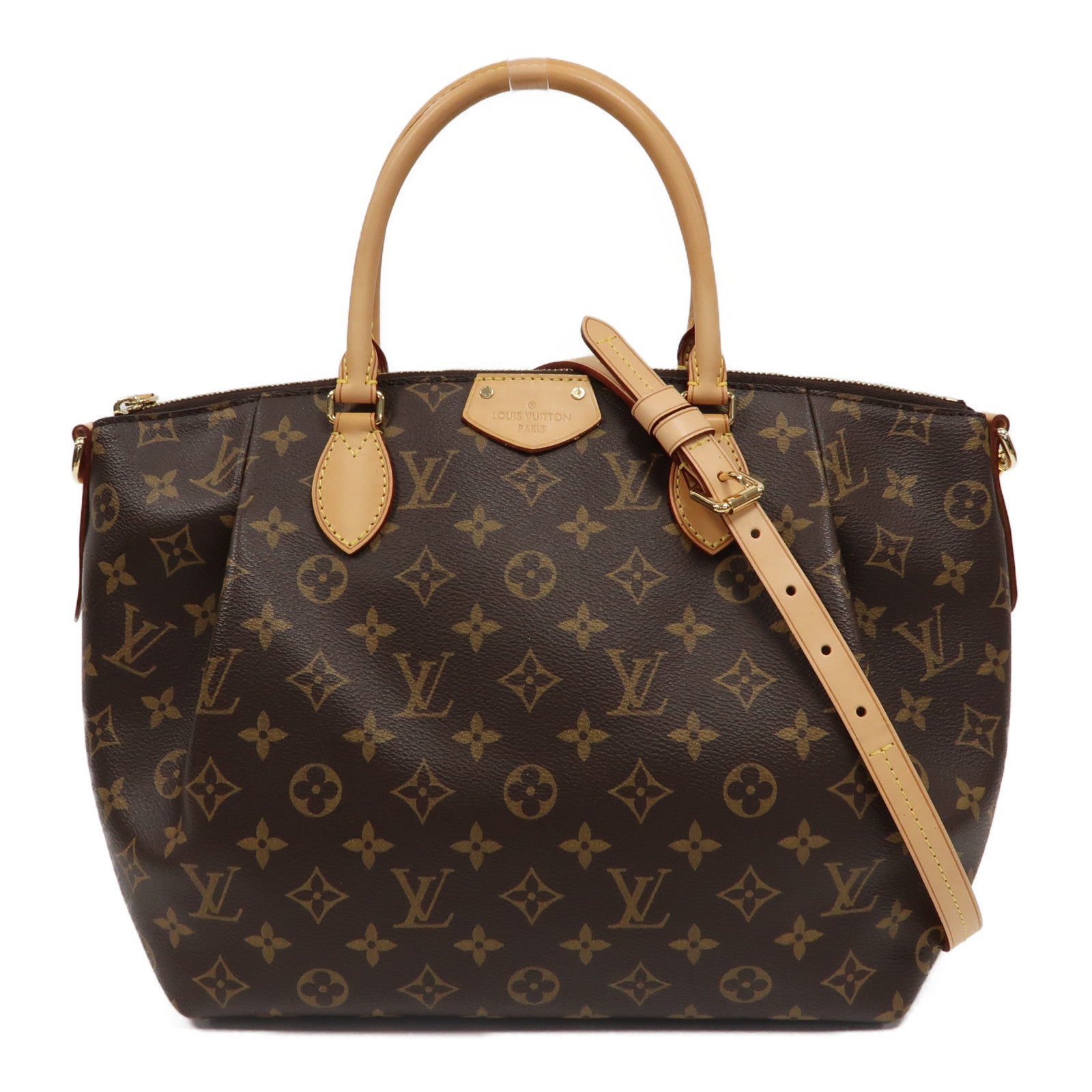 LOUIS VUITTON Monogram Turenne MM金扣手挽肩背兩用袋啡色