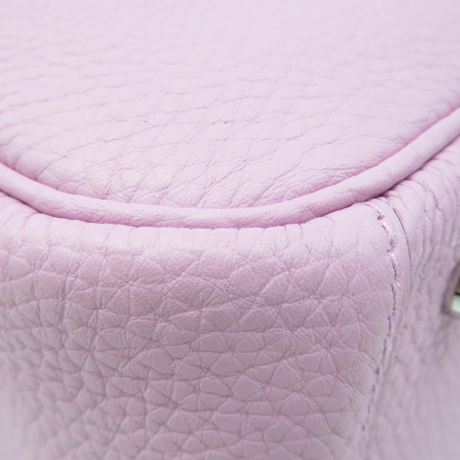 HERMES Clemence皮革Lindy 26 Shoulder Bag金扣银扣肩背袋X9粉红色