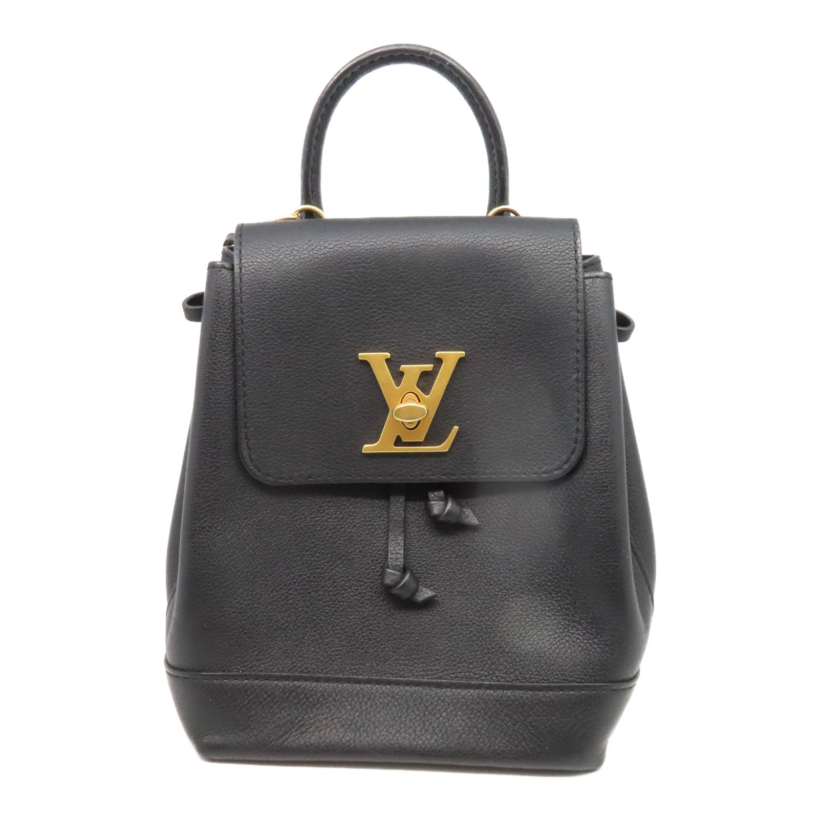 LOUIS VUITTON 牛皮皮革Lock Me Backpack Mini金扣背包黑色 Brand Off Hong Kong Online Store