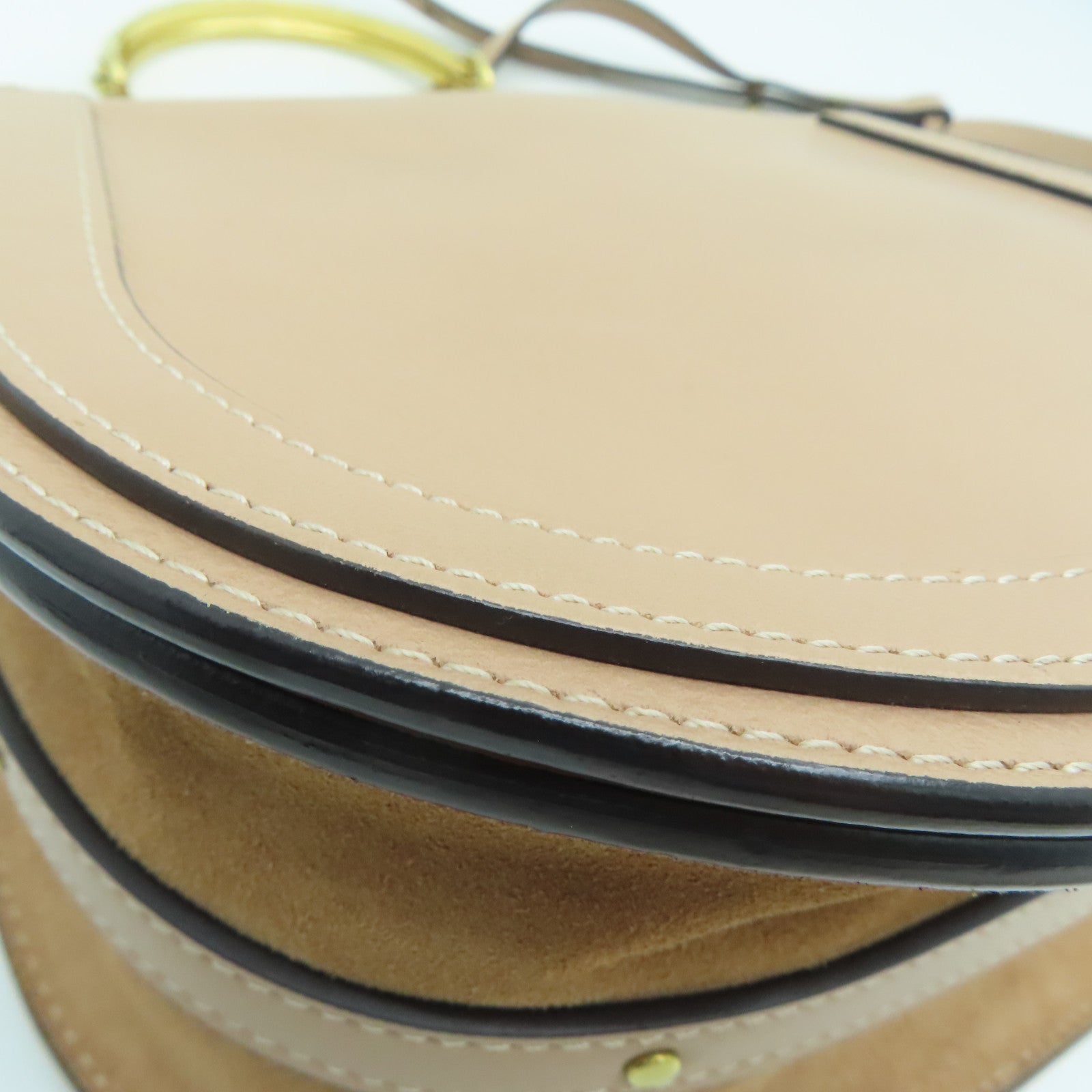 Chloe 牛皮皮革Shoulder Bag肩背袋裸色