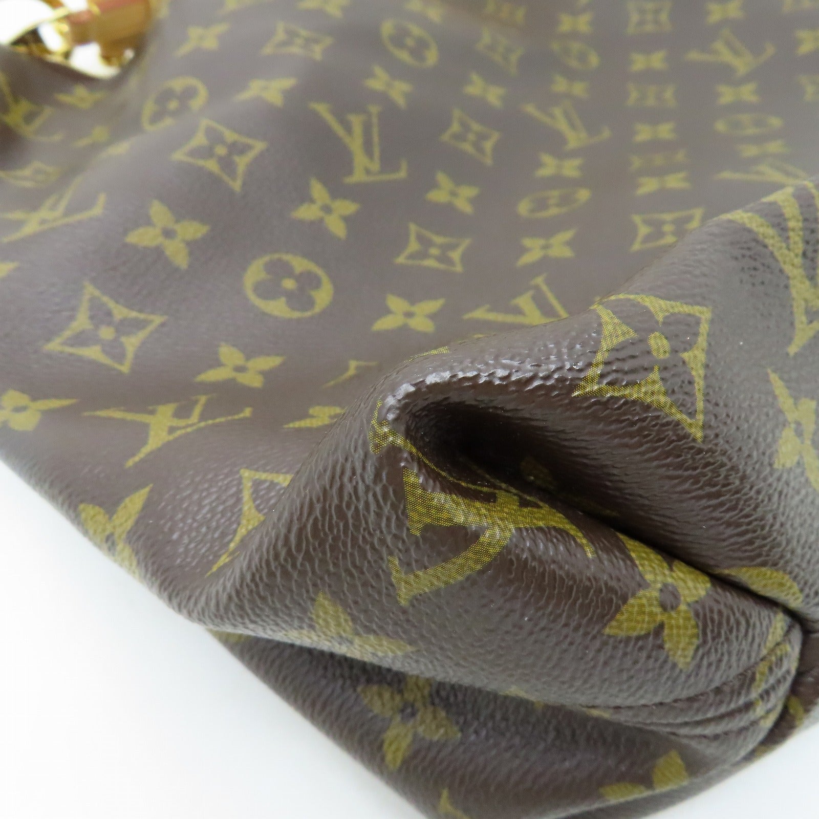 LOUIS VUITTON Monogram Graceful PM金扣手挽袋啡色