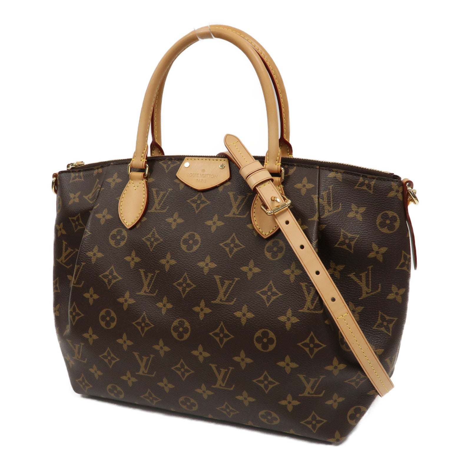 LOUIS VUITTON Monogram Turenne MM金扣手挽肩背兩用袋啡色