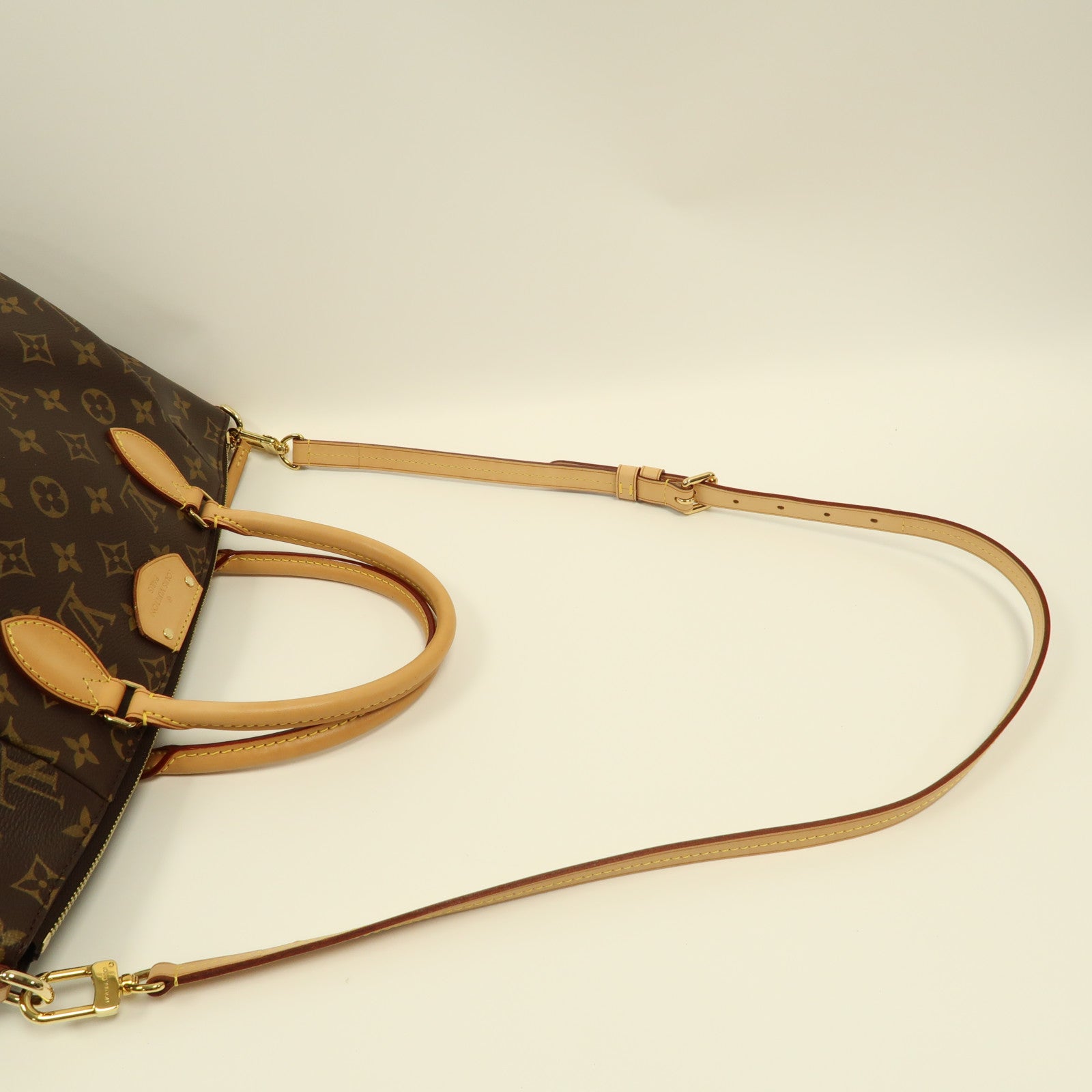 LOUIS VUITTON Monogram Turenne MM金扣手挽肩背兩用袋啡色