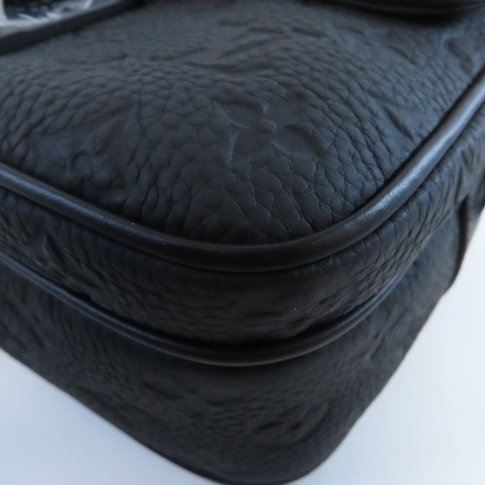 LOUIS VUITTON Monogram Empreinte S Lock黑扣手挽肩背兩用袋黑色