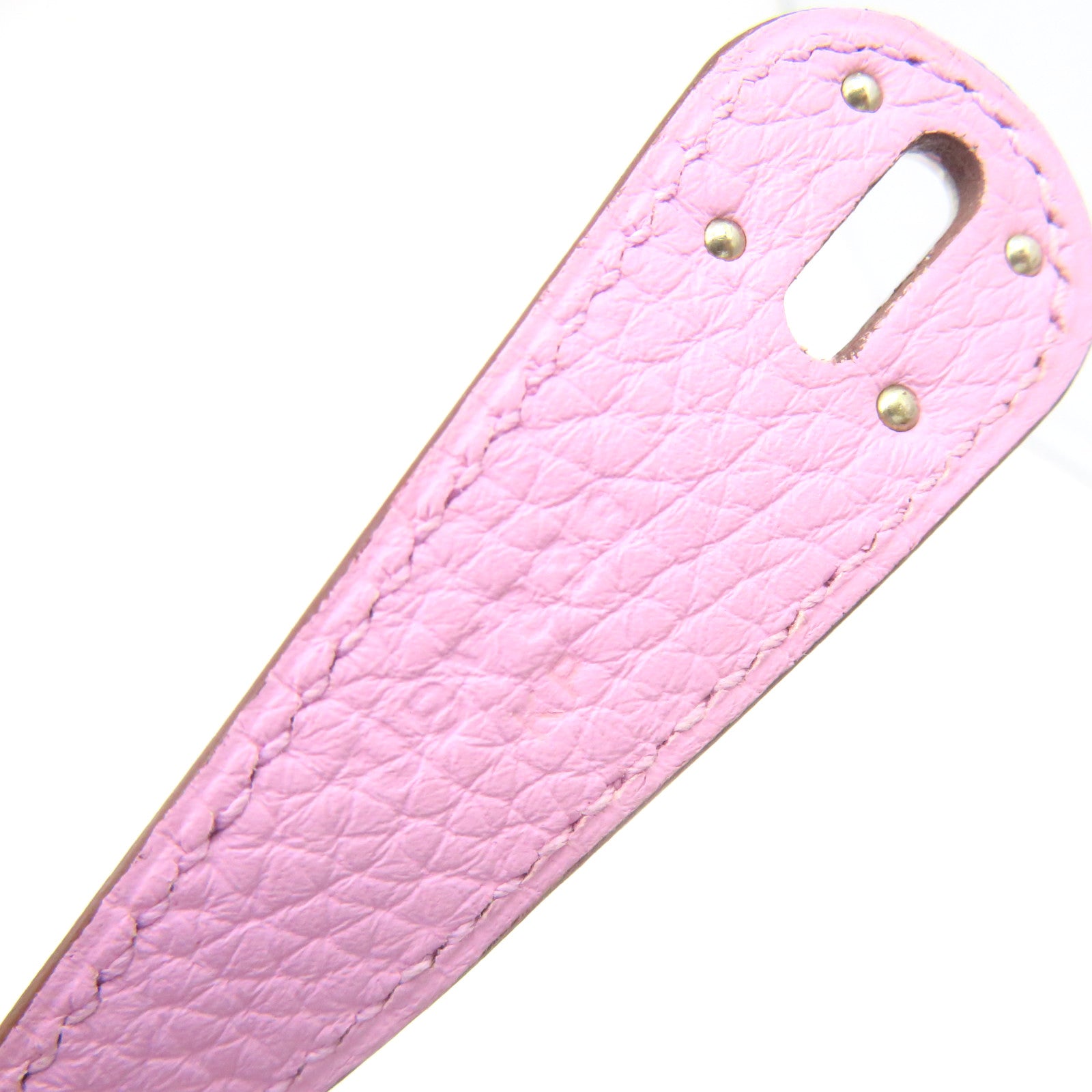 HERMES Clemence皮革Lindy 26 Shoulder Bag金扣银扣肩背袋X9粉红色