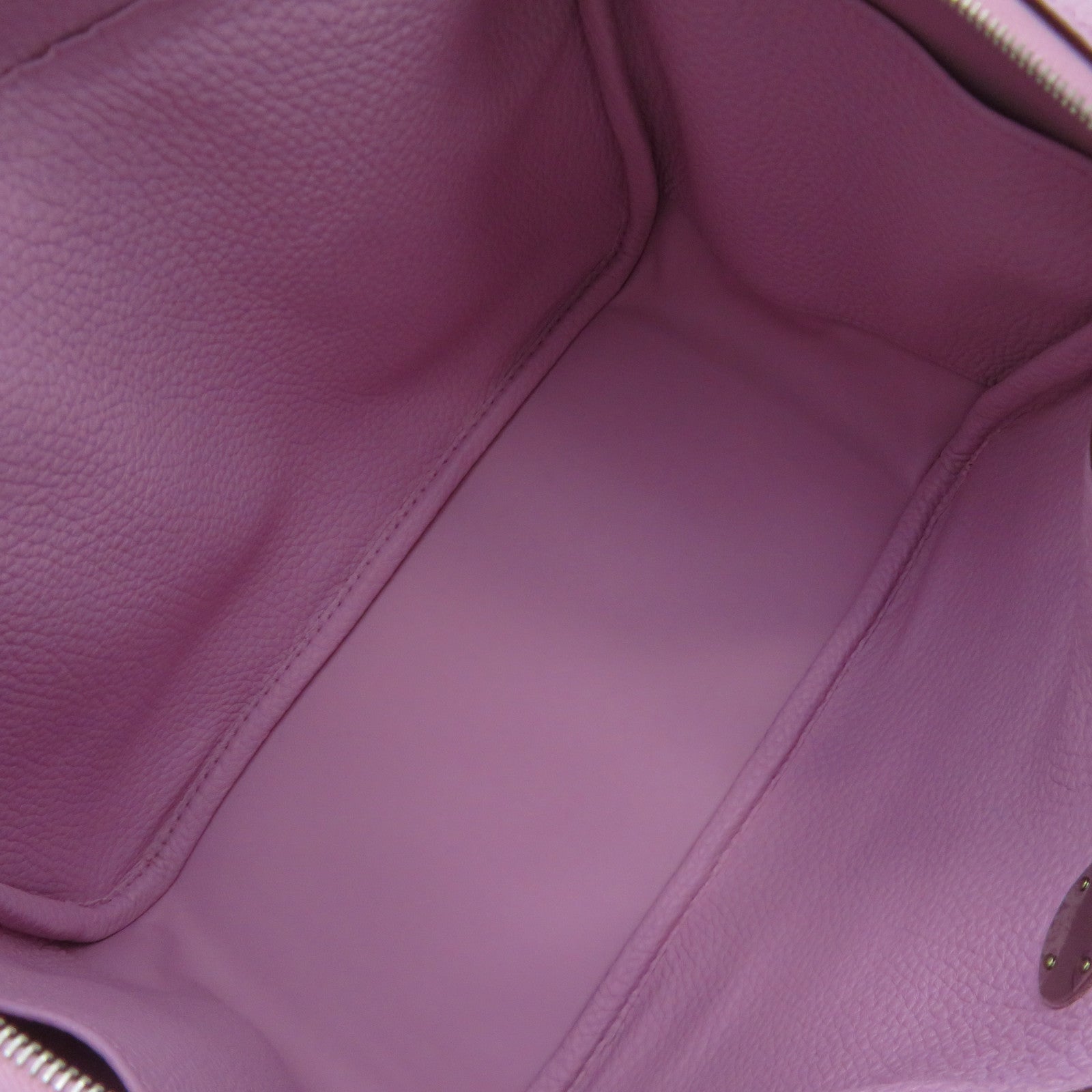 HERMES Clemence皮革Lindy 26 Shoulder Bag金扣银扣肩背袋X9粉红色