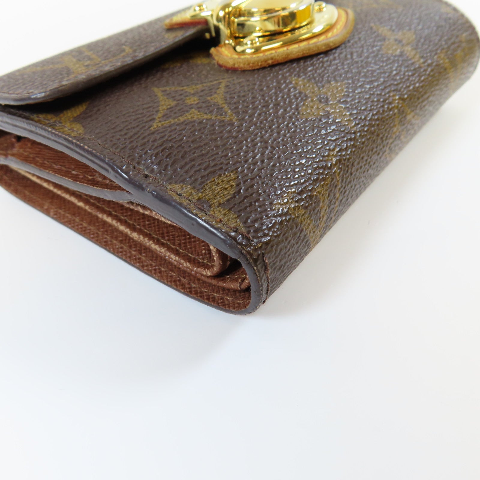 LOUIS VUITTON Monogram Portefeuille Joey金扣錢包啡色