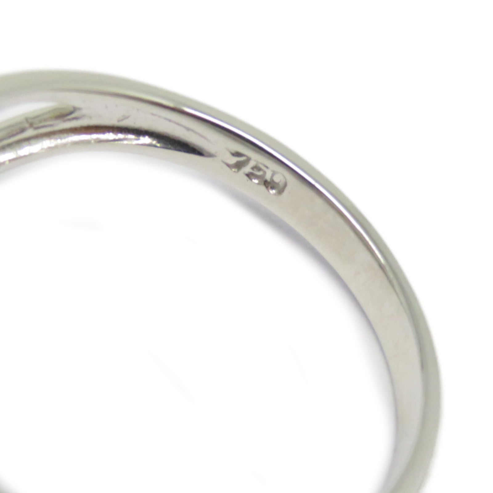 JEWELRY 【激減優惠】18K白金Diamond Pearl Ring 0.242ct鑽石/珍珠戒指US#6.75