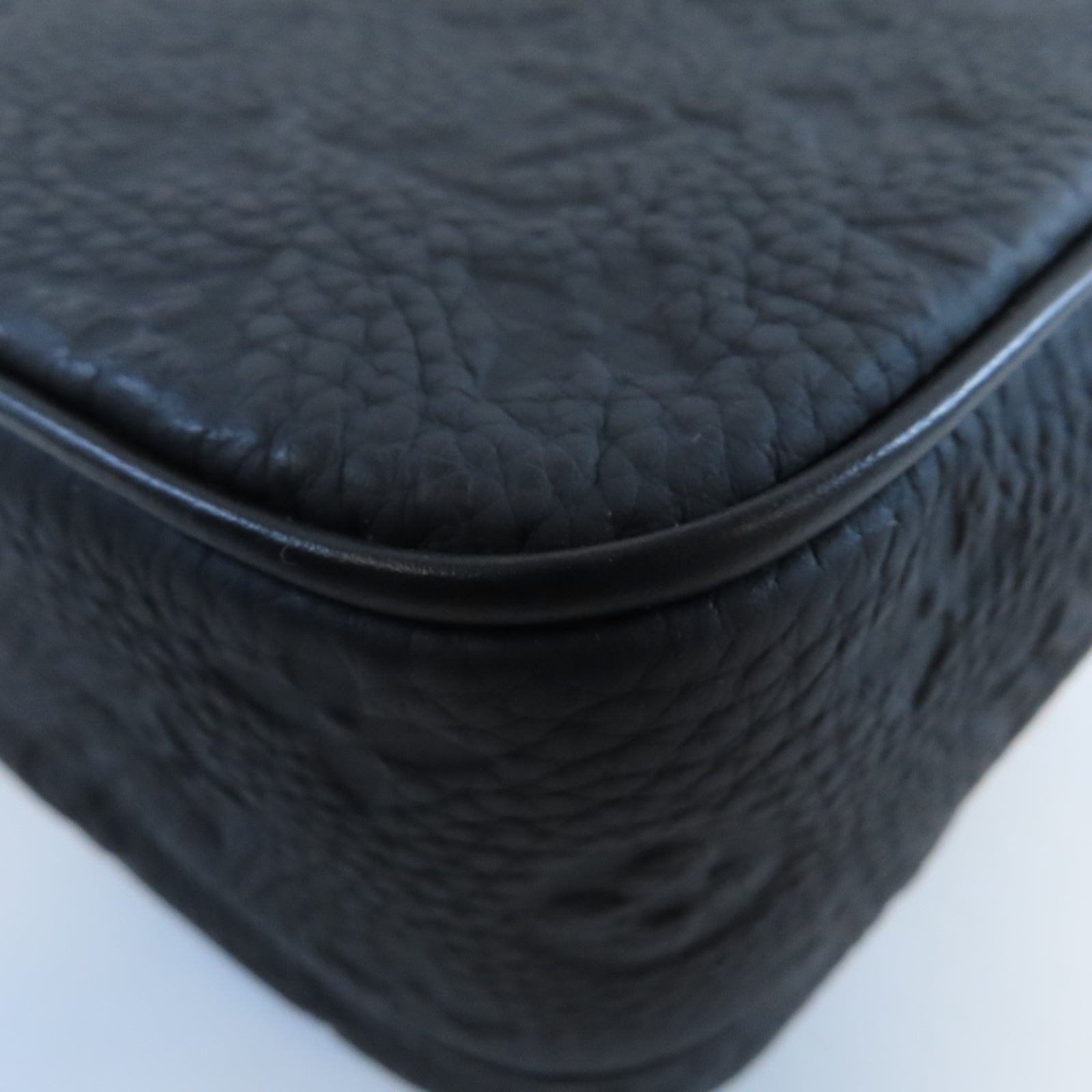 LOUIS VUITTON Monogram Empreinte S Lock黑扣手挽肩背兩用袋黑色