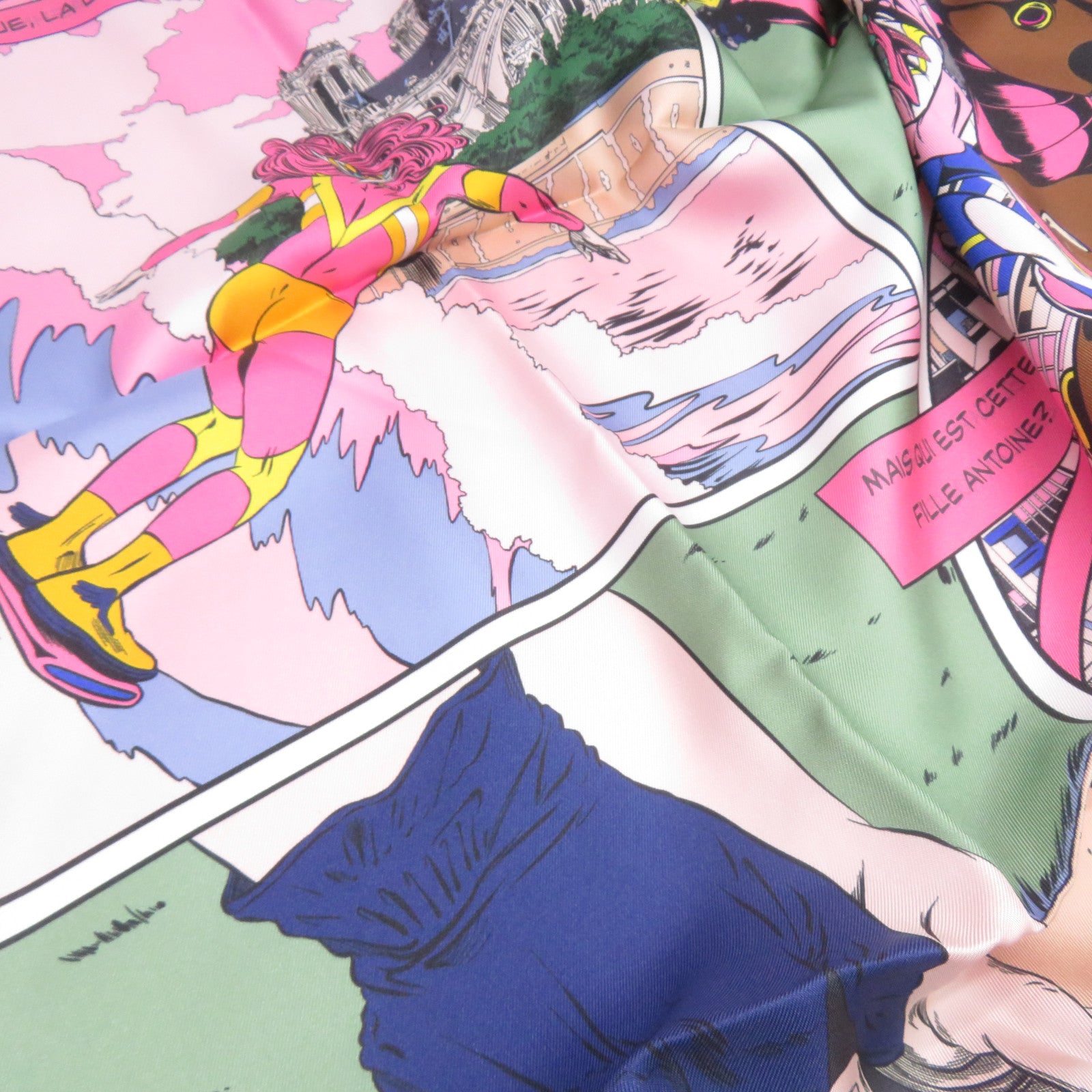 HERMES 絲質Scarf絲巾彩色