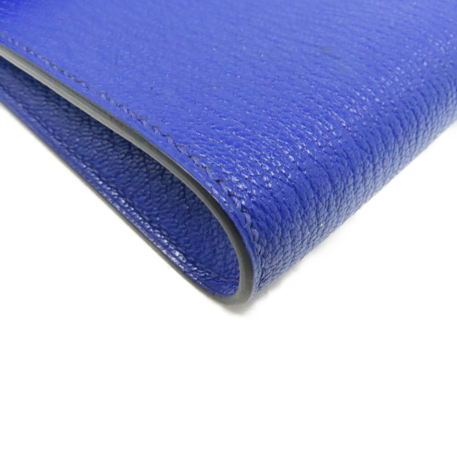 HERMES Chevre皮革Clic 16 Shoulder Bag銀扣肩背袋Bleu Electrique電光藍色