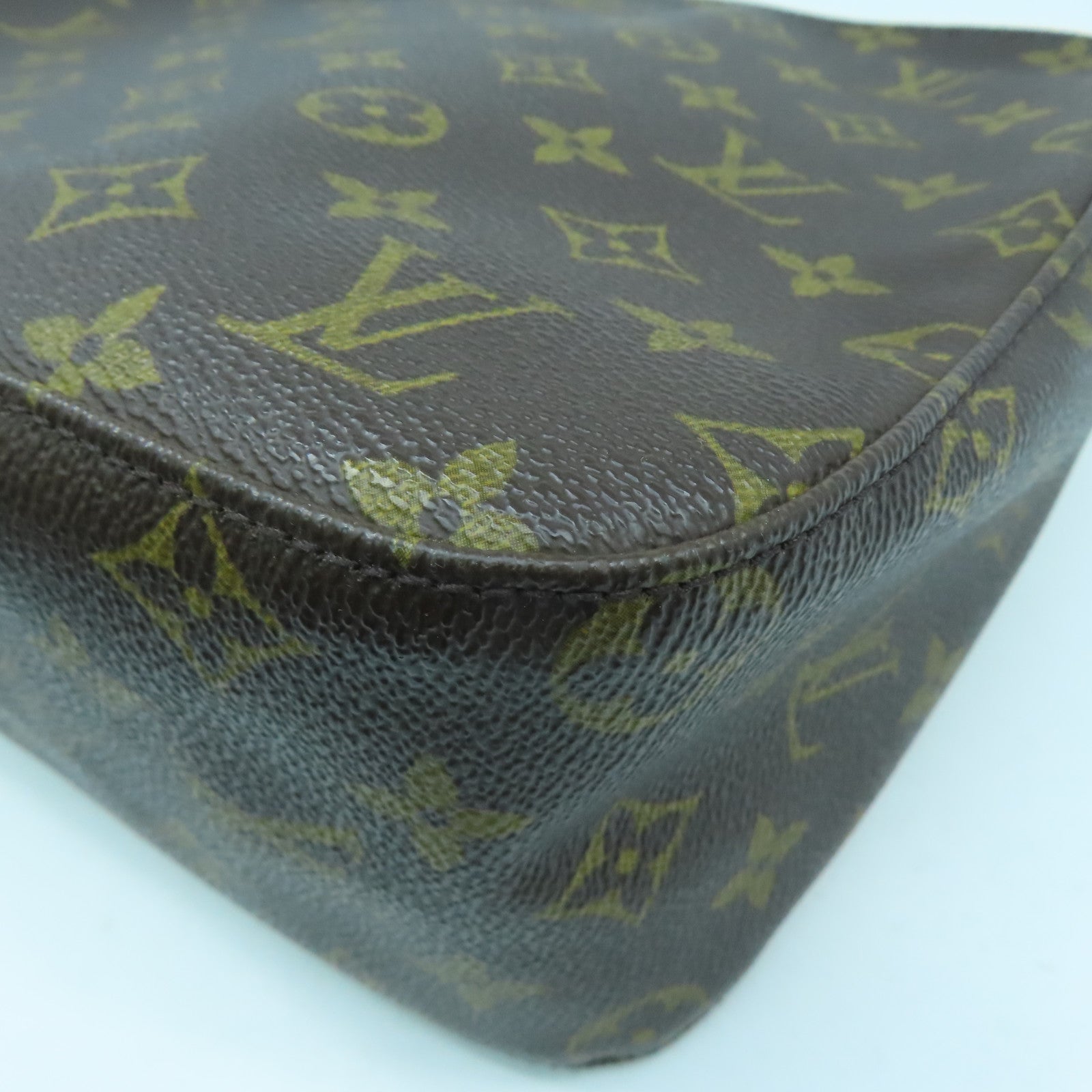 LOUIS VUITTON Monogram Looping MM金扣肩背袋啡色