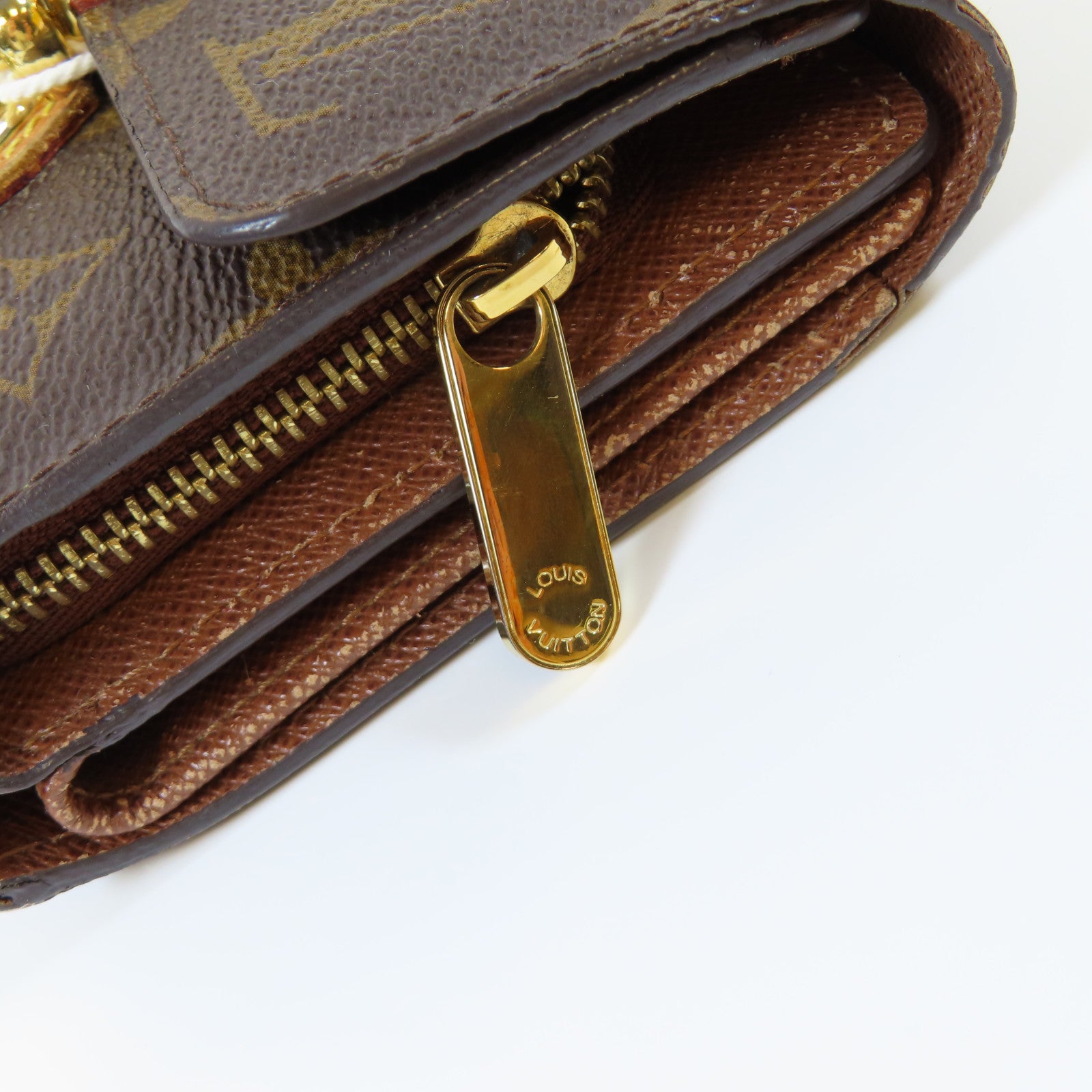 LOUIS VUITTON Monogram Portefeuille Joey金扣錢包啡色