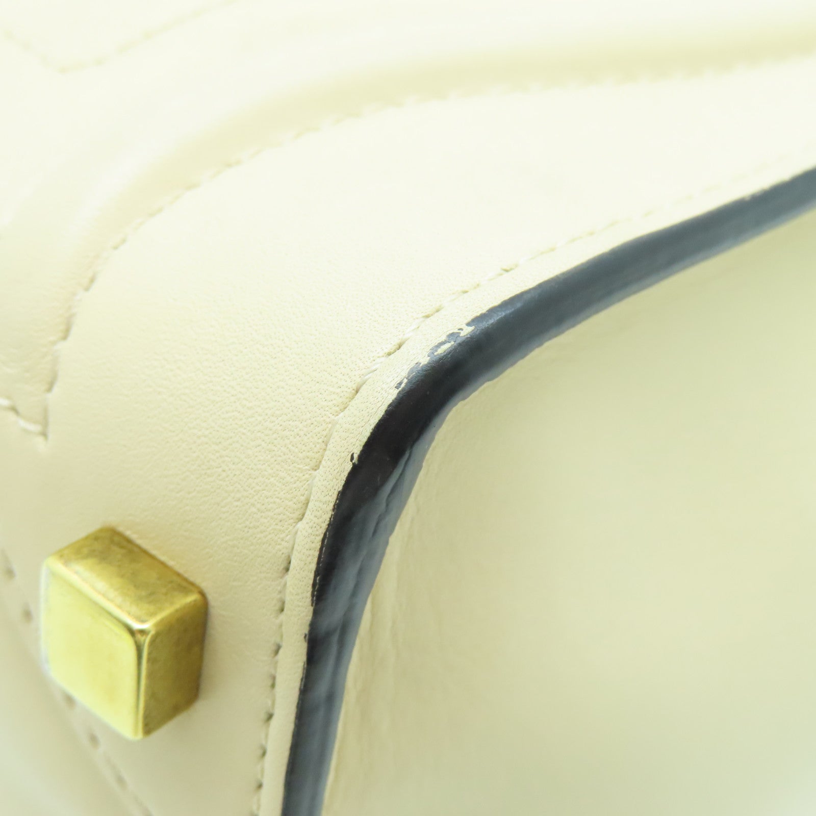 CELINE Leather Micro Luggage Gold Buckle Shoulder Bag Beige