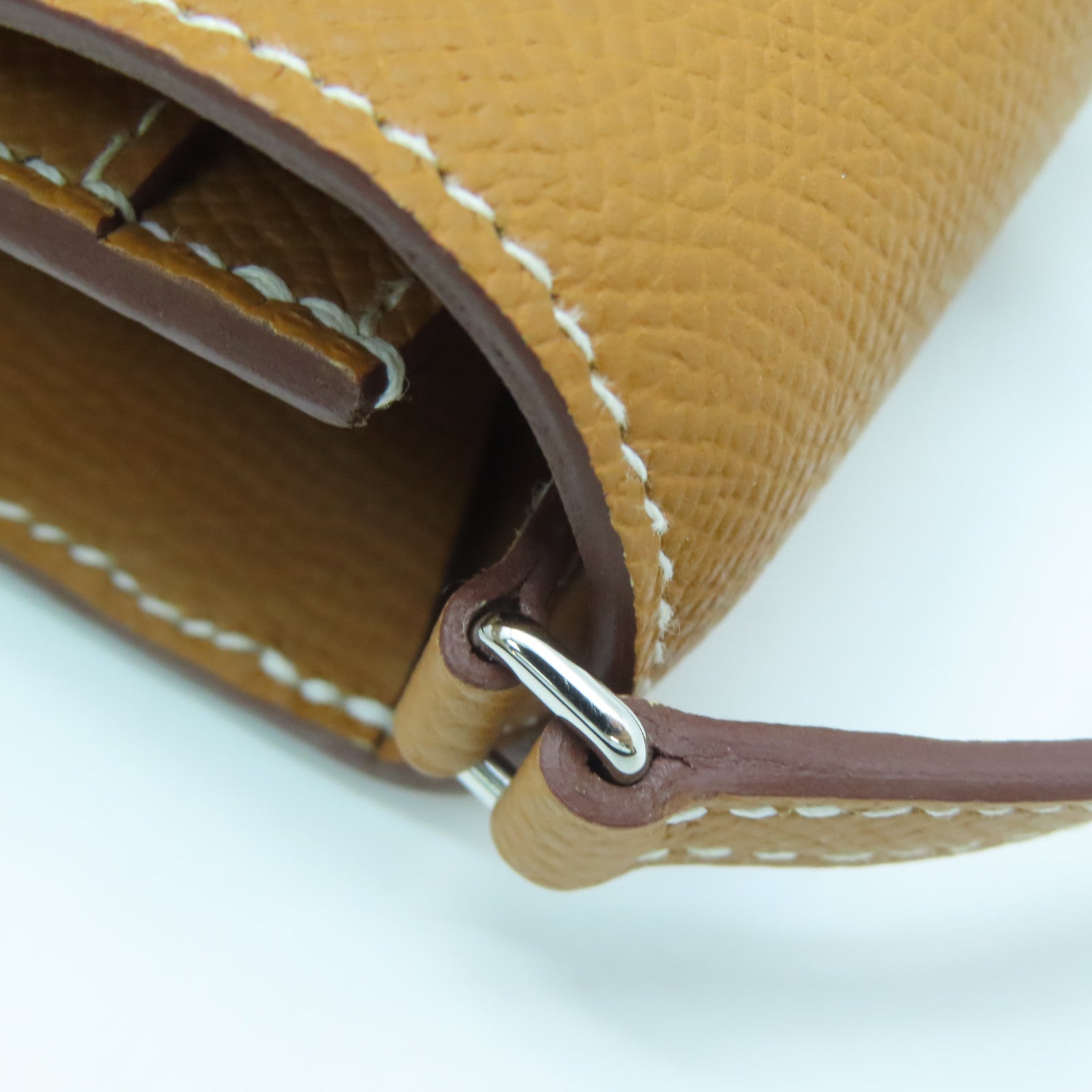 HERMES Epsom皮革Constance To Go銀扣肩背袋啡色