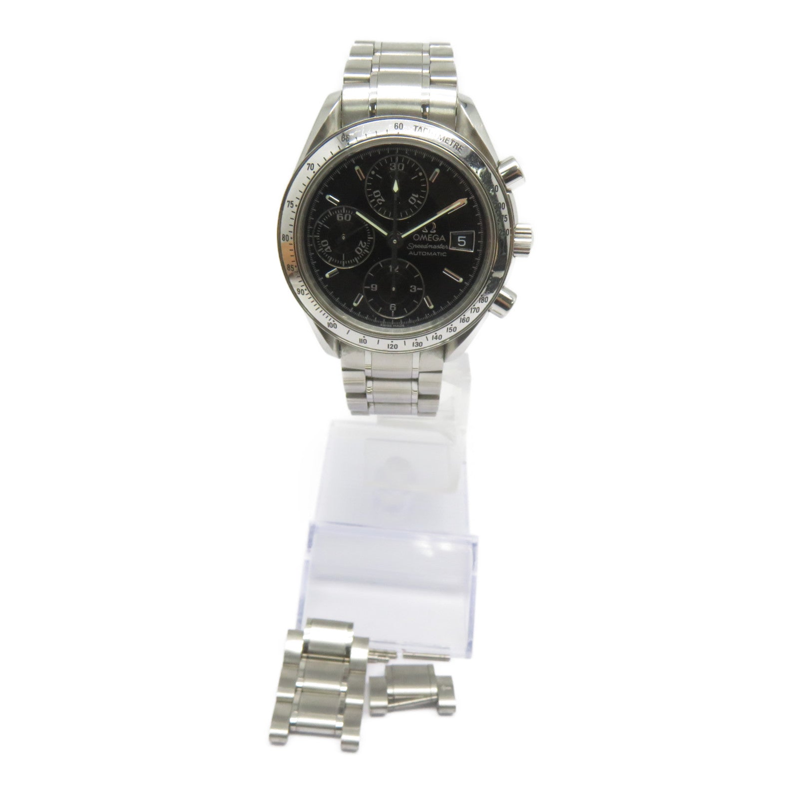 OMEGA Speedmaster Date不鏽鋼手錶自動機芯黑色