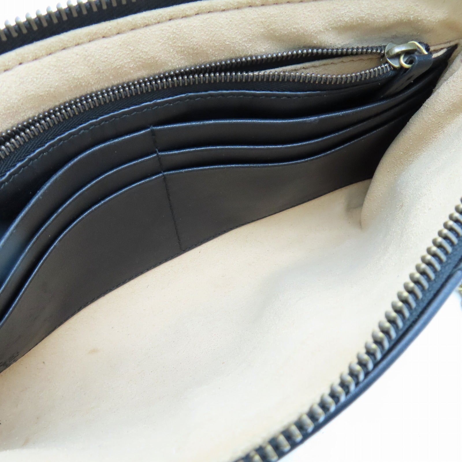 GUCCI 牛皮皮革Chain Shoulder金扣鏈帶肩背袋黑色