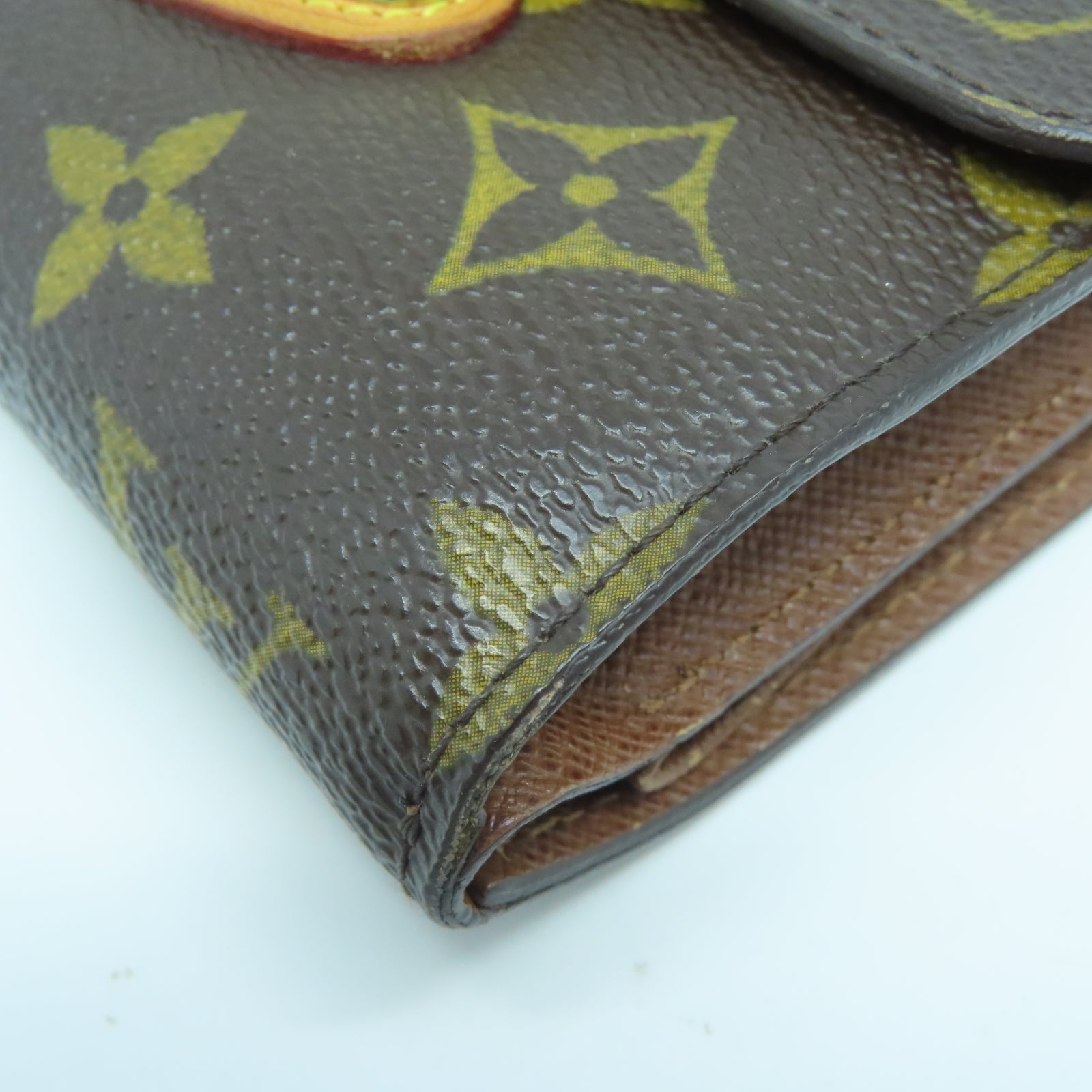 LOUIS VUITTON Monogram Portefeuille Joey金扣錢包棕色