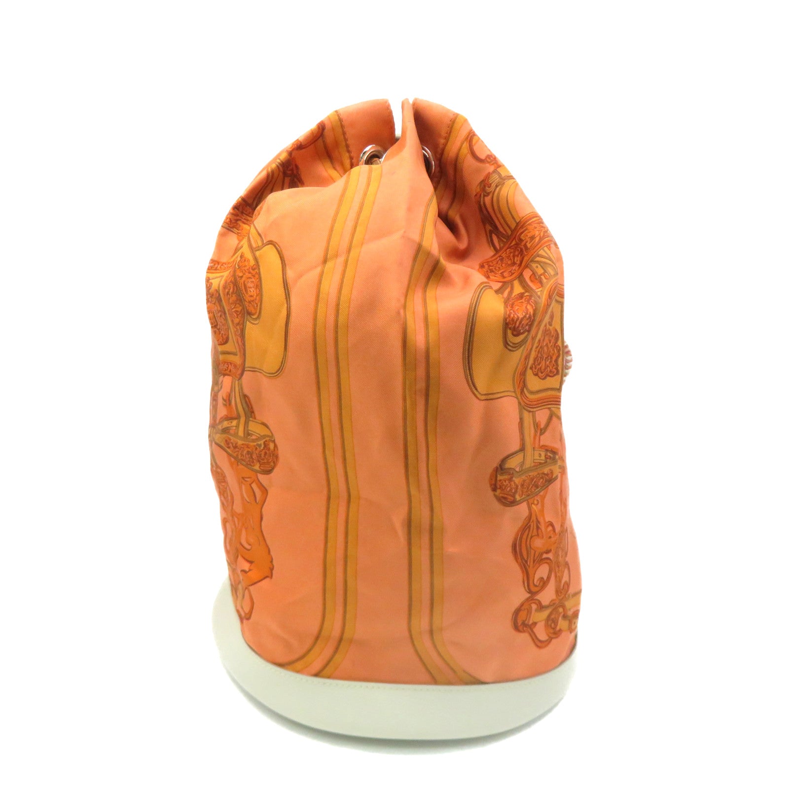HERMES 丝质/Evercolour皮革Brides De Gala Shoulder Bag肩背袋Blush/Gris Perlel橙色/米白色