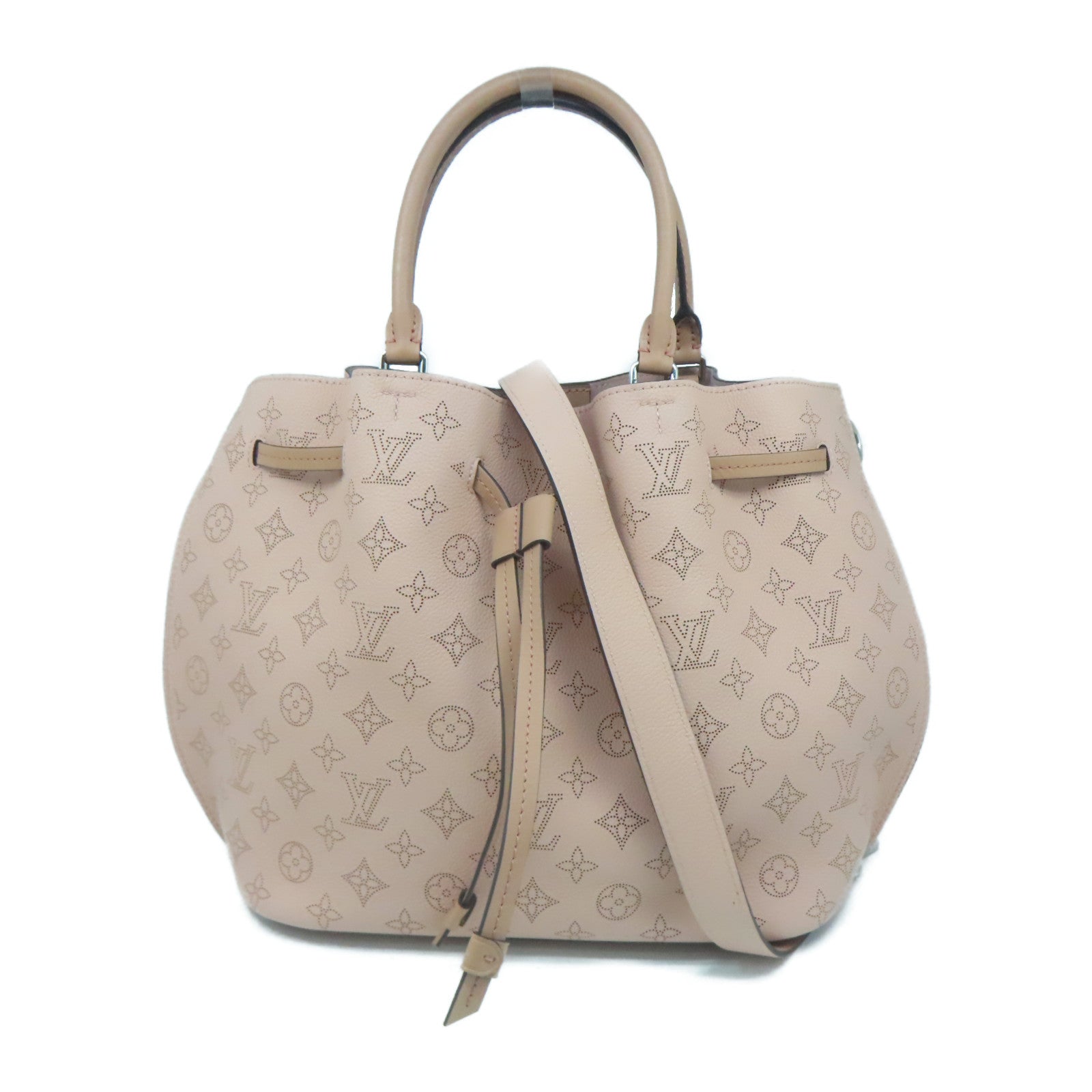 LOUIS VUITTON Mahina Girolata Bag銀扣手挽肩背兩用袋粉紅色