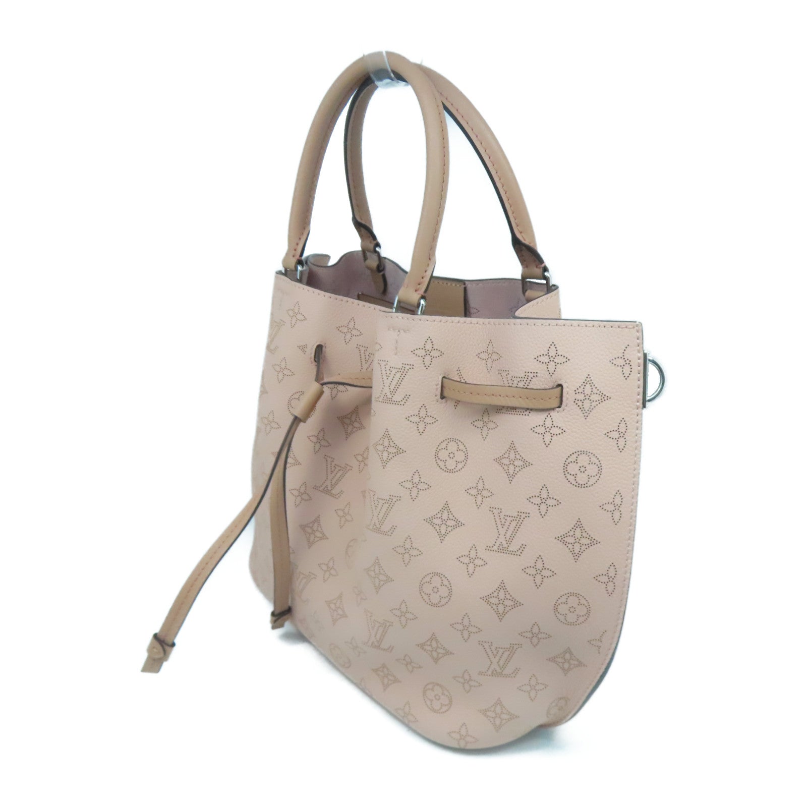 LOUIS VUITTON Mahina Girolata Bag銀扣手挽肩背兩用袋粉紅色