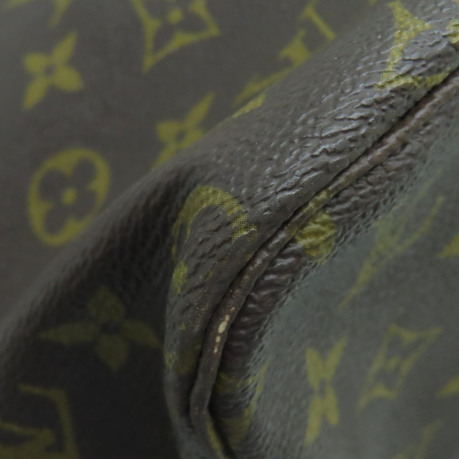 LOUIS VUITTON Monogram Neverfull GM金扣手挽袋棕色