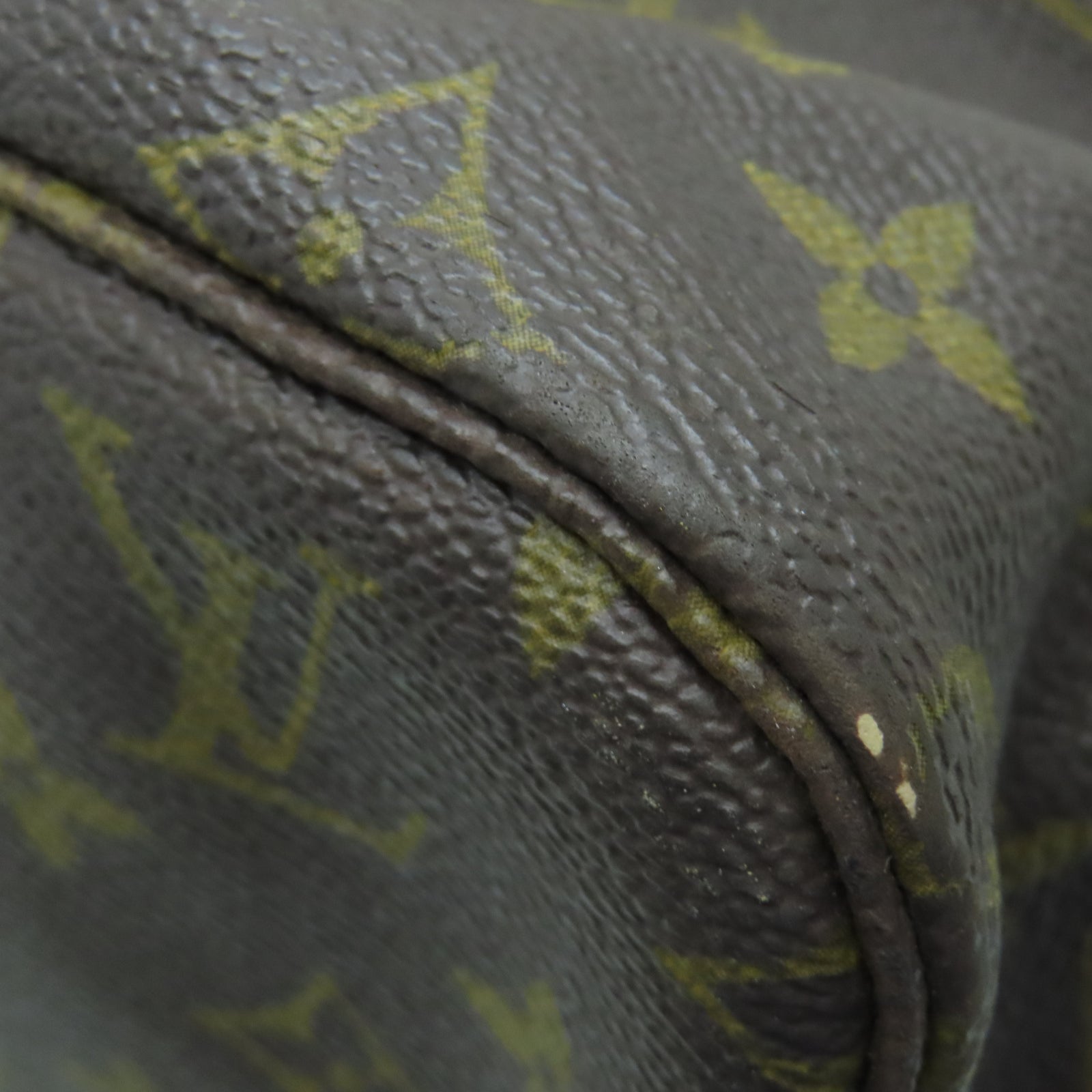 LOUIS VUITTON Monogram Neverfull GM金扣手挽袋棕色