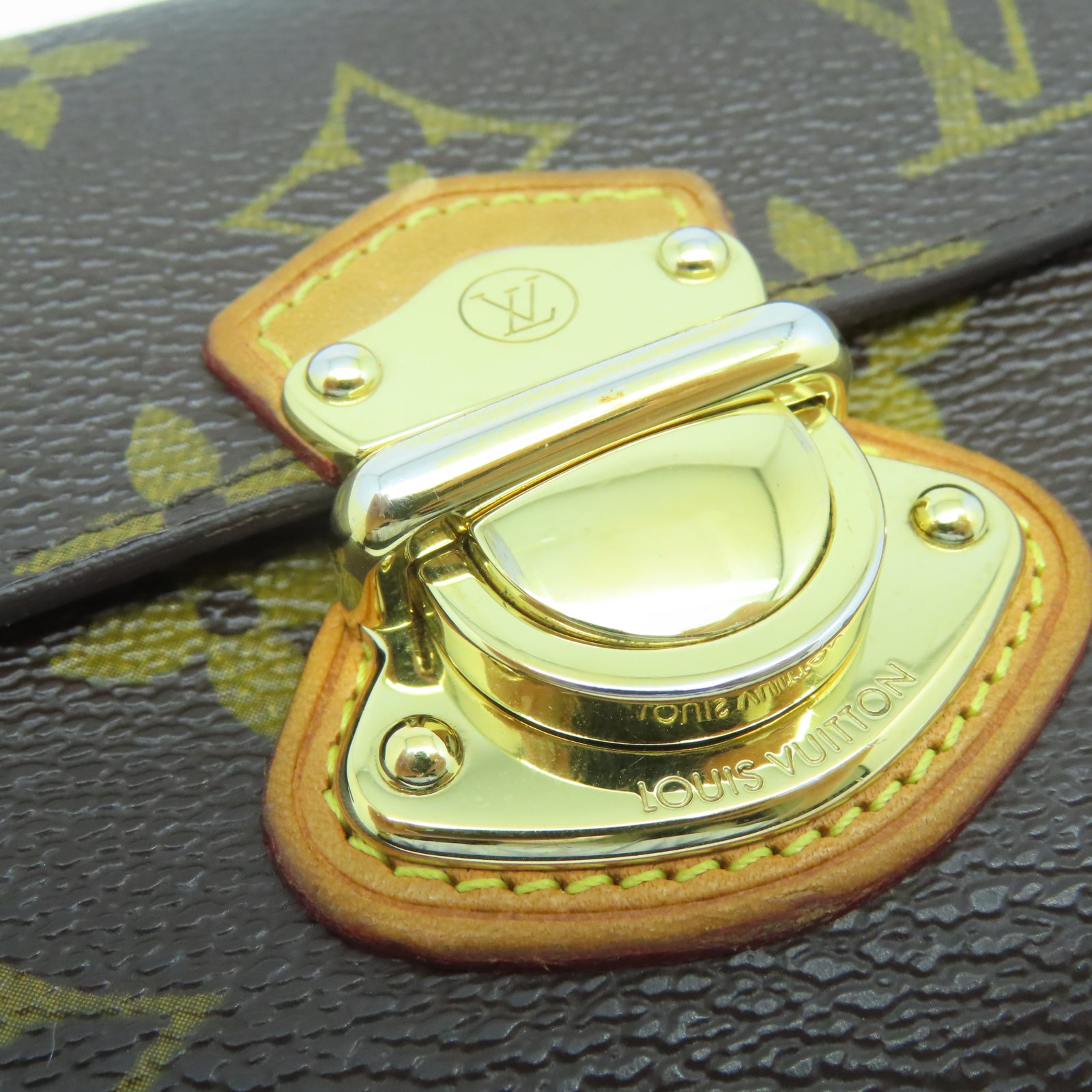 LOUIS VUITTON Monogram Portefeuille Joey金扣錢包棕色