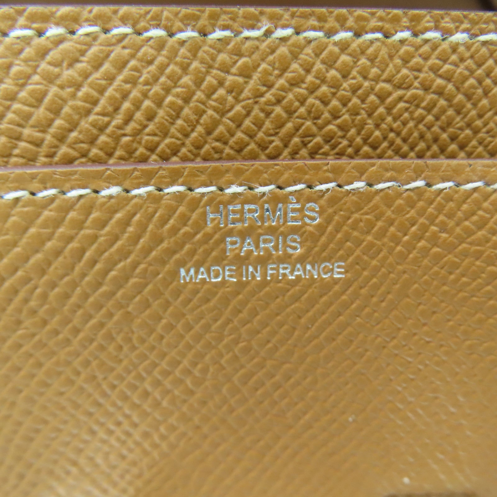 HERMES Epsom皮革Constance To Go銀扣肩背袋啡色